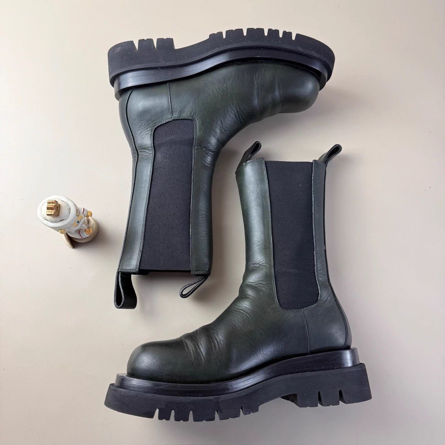 Bottega Veneta Bottega Veneta Dark Green Thick Mid-Calf Boot 36.5 1W Size US 5.5 / IT 35.5 - 4 Thumbnail