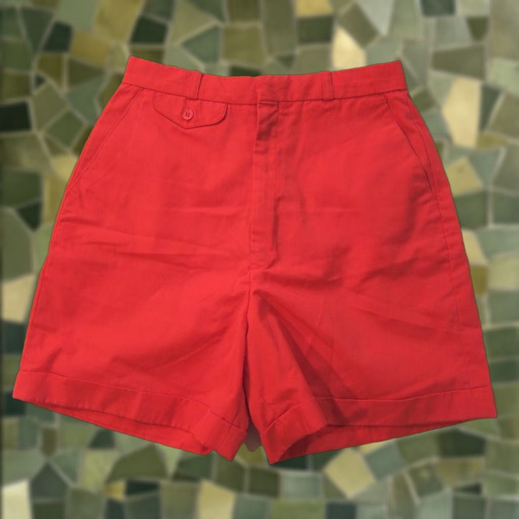 Vintage VINTAGE Casual Corner Shorts Women Small Chino High Rise Red Cotton Pocket Front Pockets Cuffed Zip 26" Waist Slim Rise Vintage Yes Size 26" / US 2 / IT 38 - 1 Thumbnail