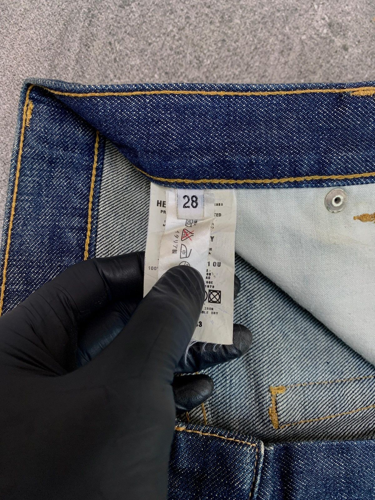Helmut Lang FREE TAX! 2000s Indigo Classic Cut Denim Jeans Size US 28 / EU 44 - 10 Thumbnail