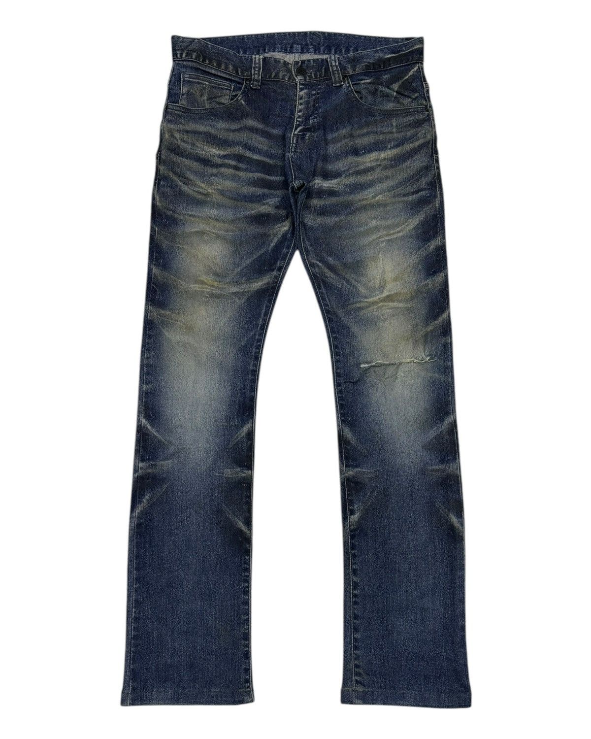 If Six Was Nine × Japanese Brand × Tornado Mart 🔥Skinny Tornado Mart Distressed Denim Size US 32 / EU 48 - 7 Thumbnail