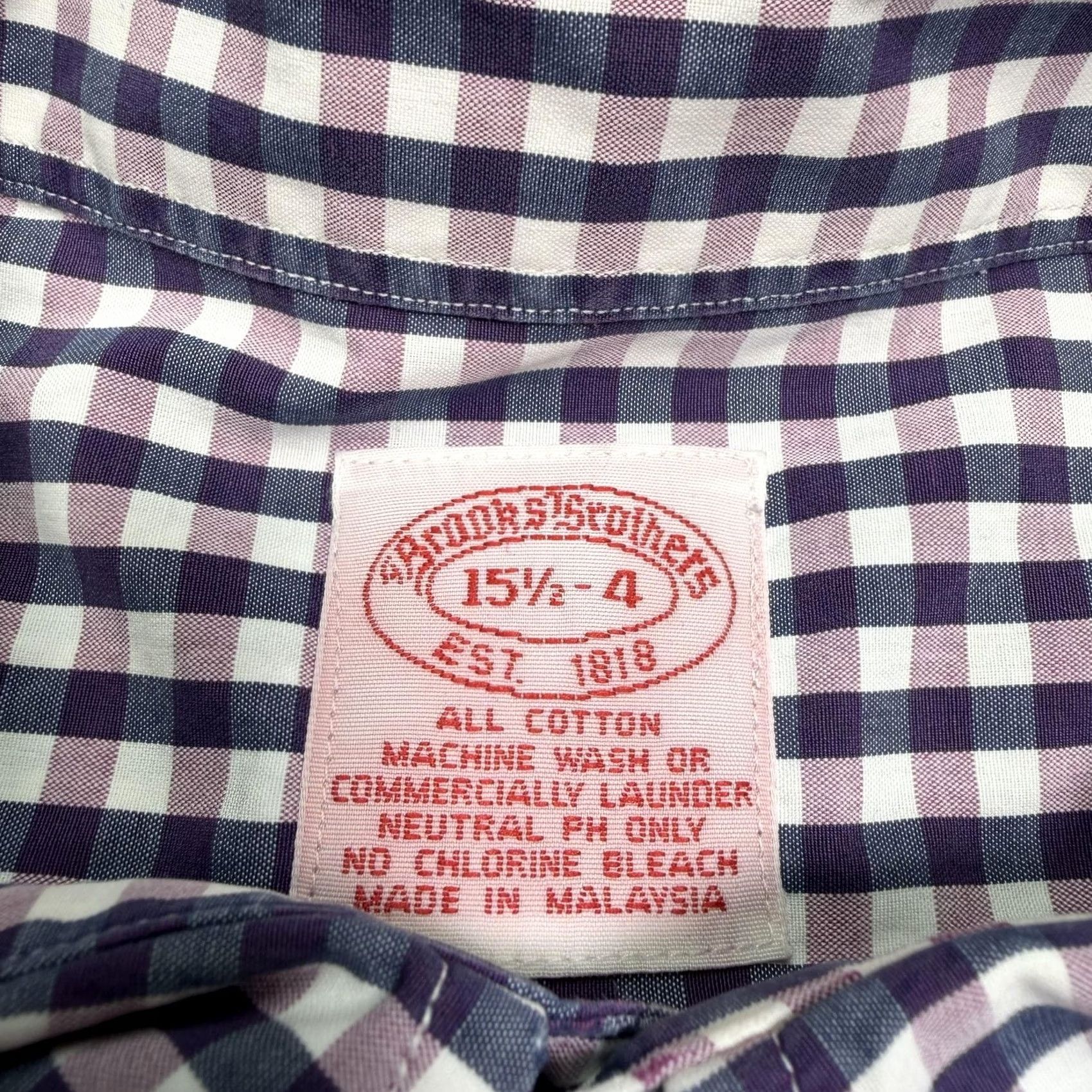 Brooks Brothers Brooks Brothers Shirt Mens Medium Blue Check Long Sleeve Button Up Cotton Size US M / EU 48-50 / 2 - 2 Thumbnail
