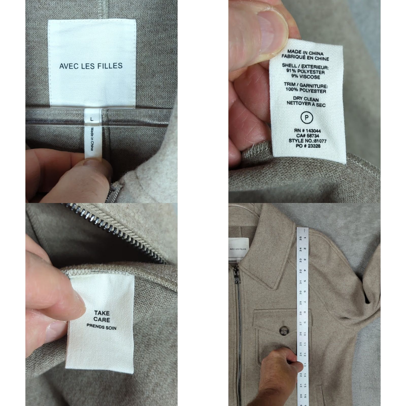 AVEC LES FILLES VINTAGE Anthropologie Avec Les Filles Jacket Womens L Oatmeal Relaxed fit Minimalist Size L / US 10 / IT 46 - 10 Thumbnail