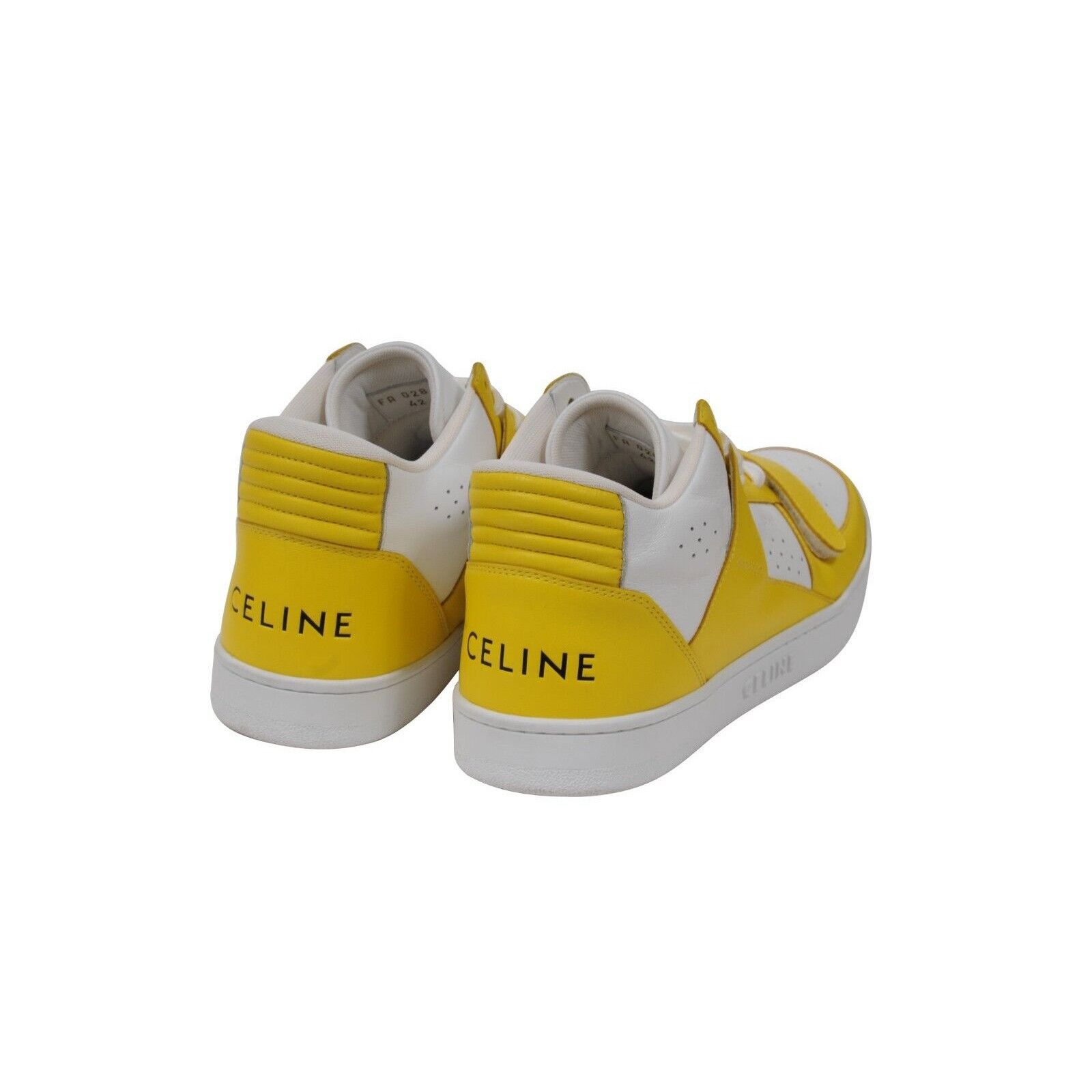 Celine CT 02 Mid Top Sneakers Yellow White Leather Size US 9 / EU 42 - 7 Thumbnail
