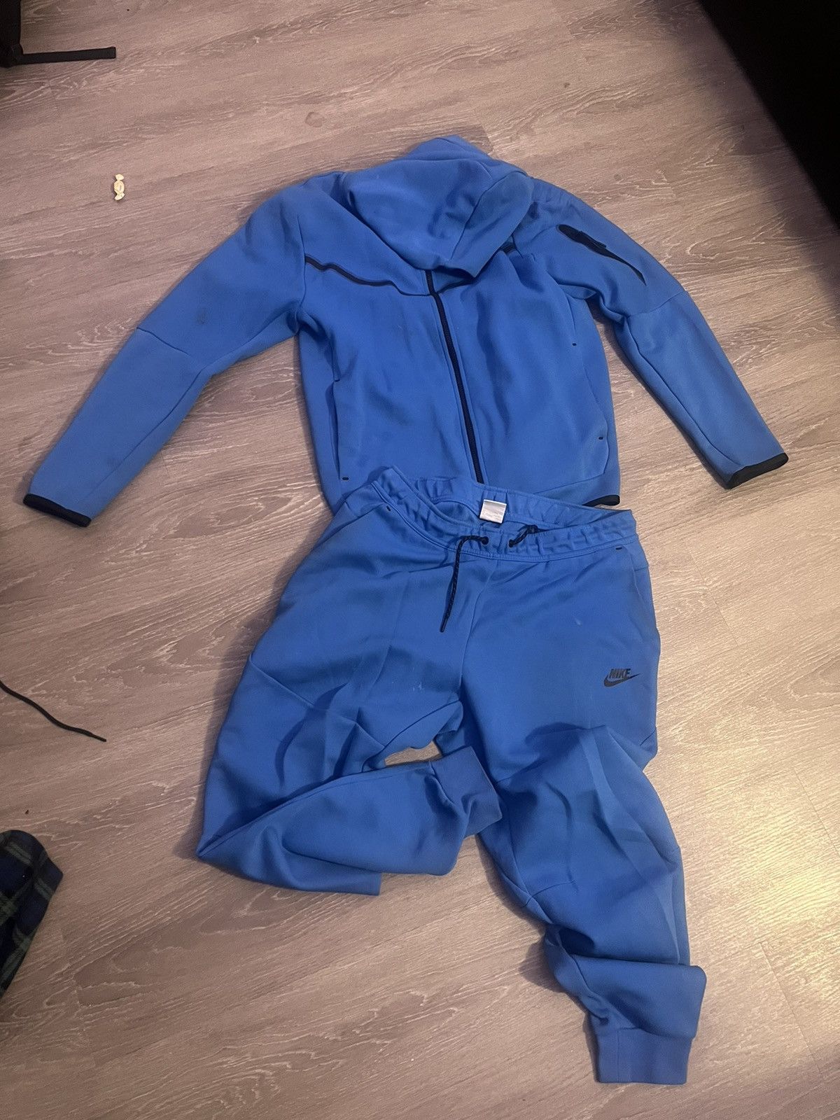 nike tech knit blue
