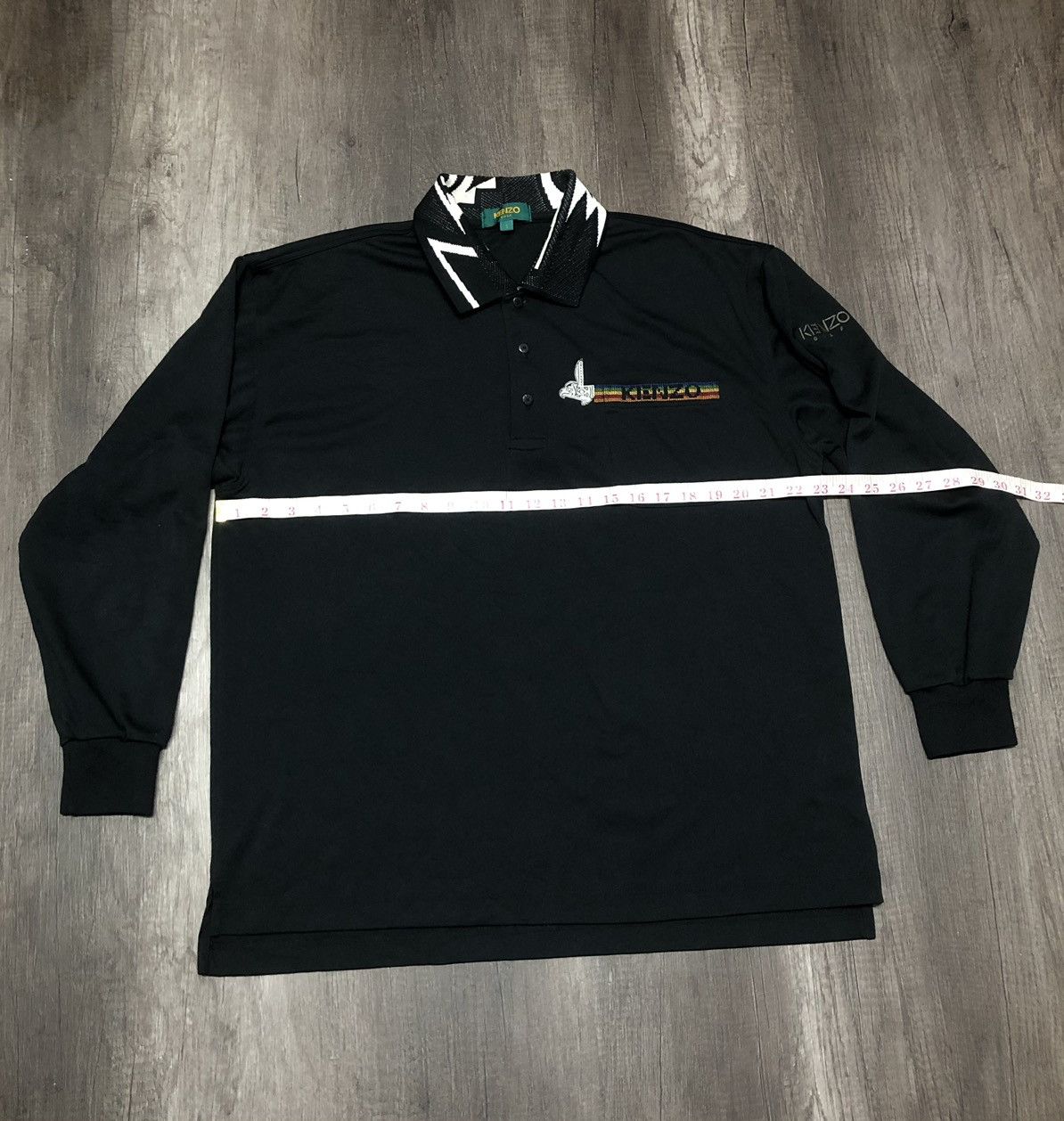 Kenzo × Vintage Vintage Kenzo Golf Pocket Long Sleeve Polo Shirt Size US XL / EU 56 / 4 - 11 Thumbnail
