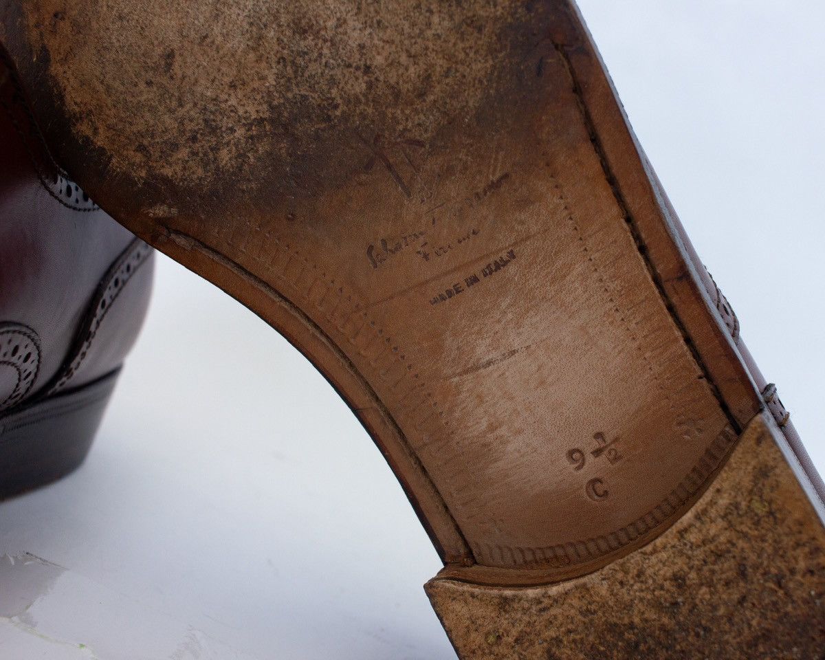Salvatore Ferragamo Salvatore Ferragamo Brown Leather Oxford Cap Toe Brogue Size US 9.5 / EU 42-43 - 10 Thumbnail