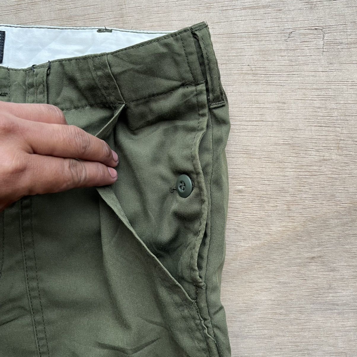 Beams Plus × Japanese Brand BEAMS JAPAN FATIGUE DARK GREEN PANTS Size US 31 - 2 Thumbnail