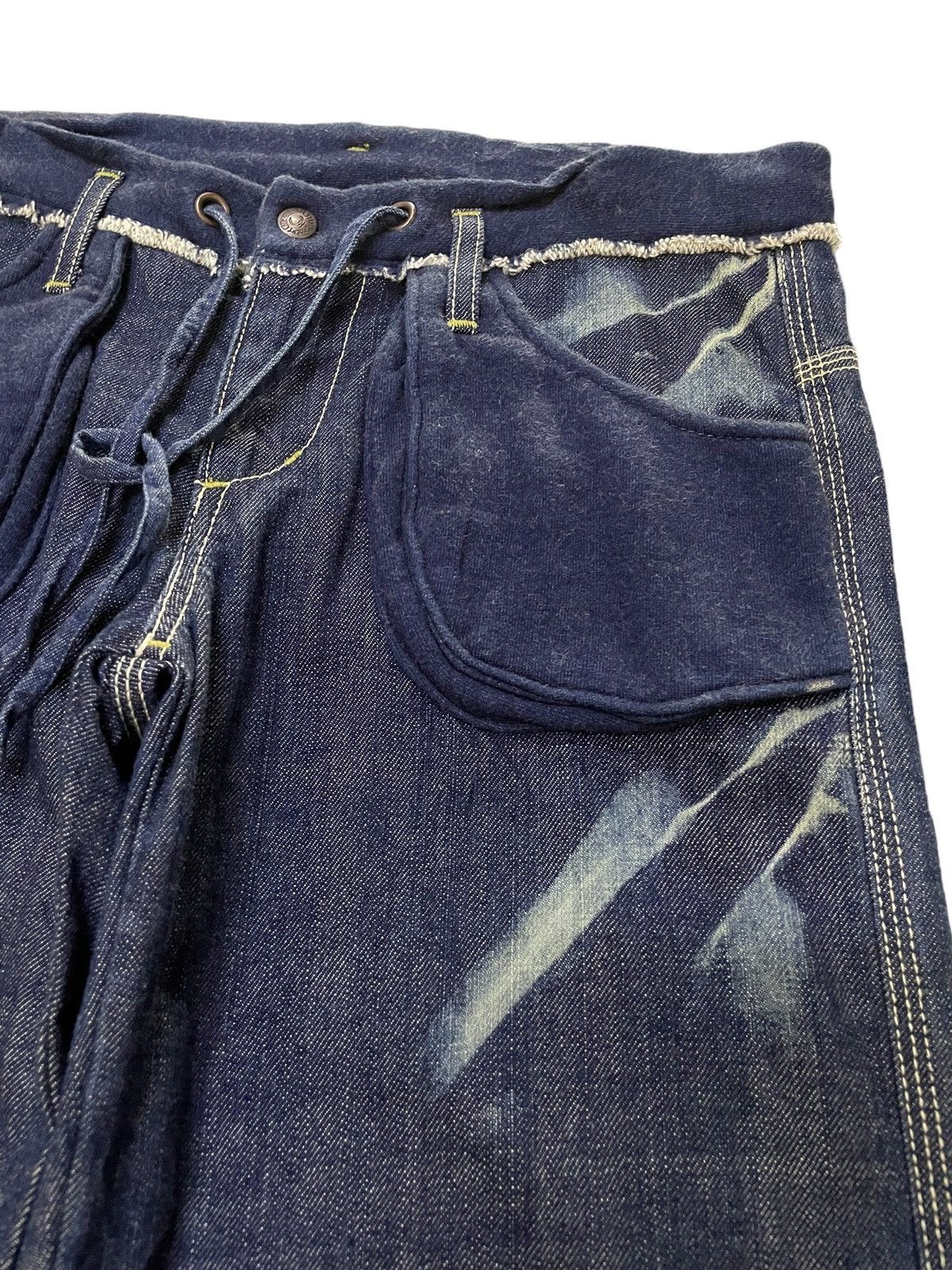 If Six Was Nine × Le Grande Bleu (L.G.B.) G.O.A Japan Style Indigo Wash Flared Wide Leg Jeans Size US 31 - 9 Thumbnail