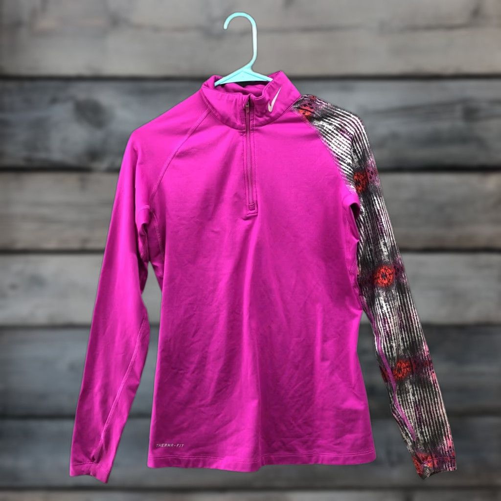 Nike Nike Pro Combat 1/4 Zip Pullover Womens M Therma Fit Dri-Fit Pink Long Sleeve Size M / US 6-8 / IT 42-44 - 1 Thumbnail
