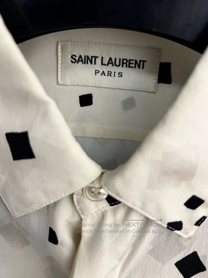 Saint Laurent Paris Saint Laurent Silk Square Print Shirt. Size US M / EU 48-50 / 2 - 3 Thumbnail