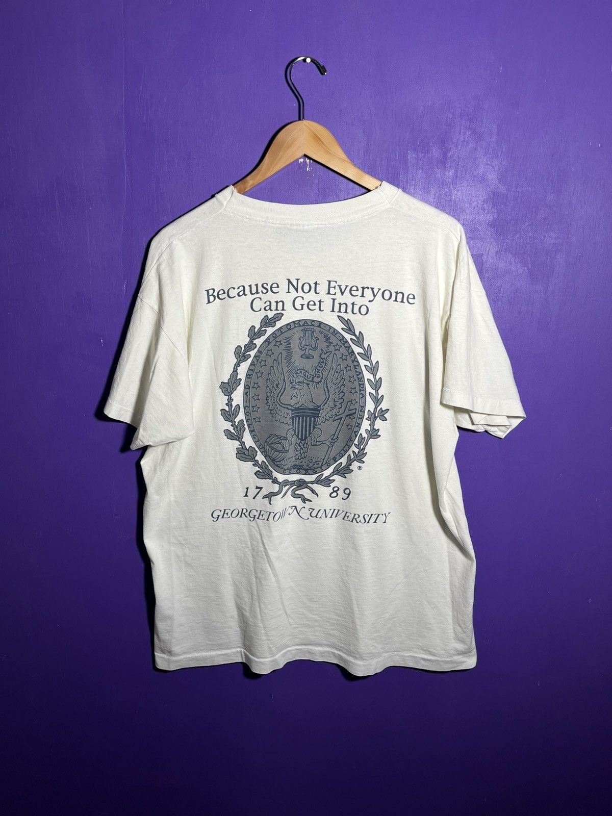Vintage Vintage 1989 Georgetown ivy leagues beef t-shirt Size US XL / EU 56 / 4 - 2 Thumbnail
