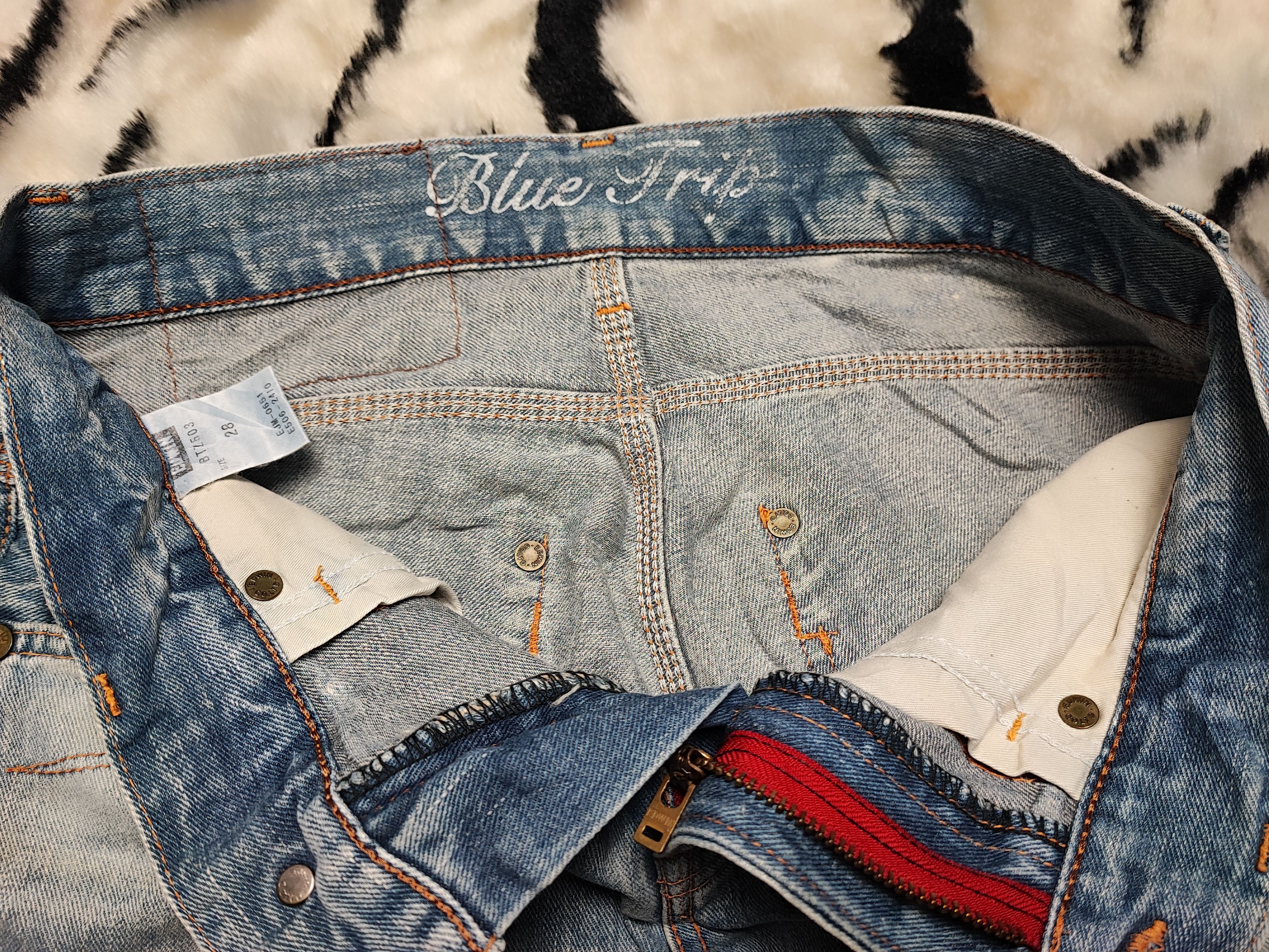 Edwin × Japanese Brand Edwin Blue Trip Punk Distressed Jeans Size US 31 - 10 Thumbnail