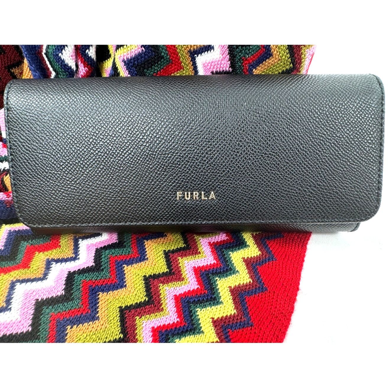 Furla Furla Black Pebble Grained Continental Trifold Wallet Size ONE SIZE - 1 Thumbnail