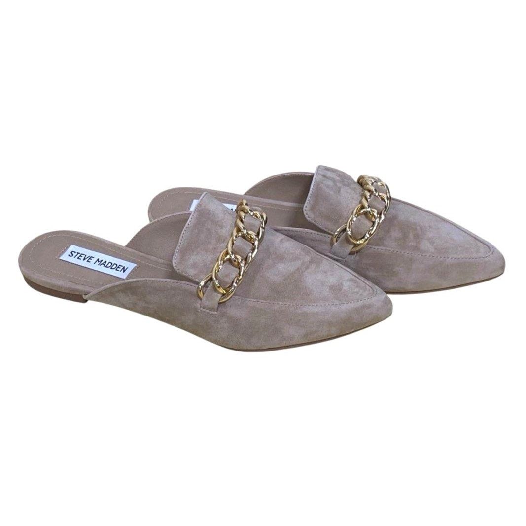 Steve Madden Steve Madden Faine Suede Chain Detail Mules Flats 7.5M Size US 7.5 / IT 37.5 - 3 Thumbnail