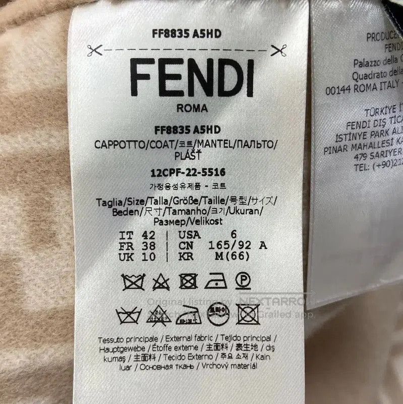 Fendi Fendi Khaki Wool Long Coat for Women . Size XL / US 12-14 / IT 48-50 - 6 Thumbnail