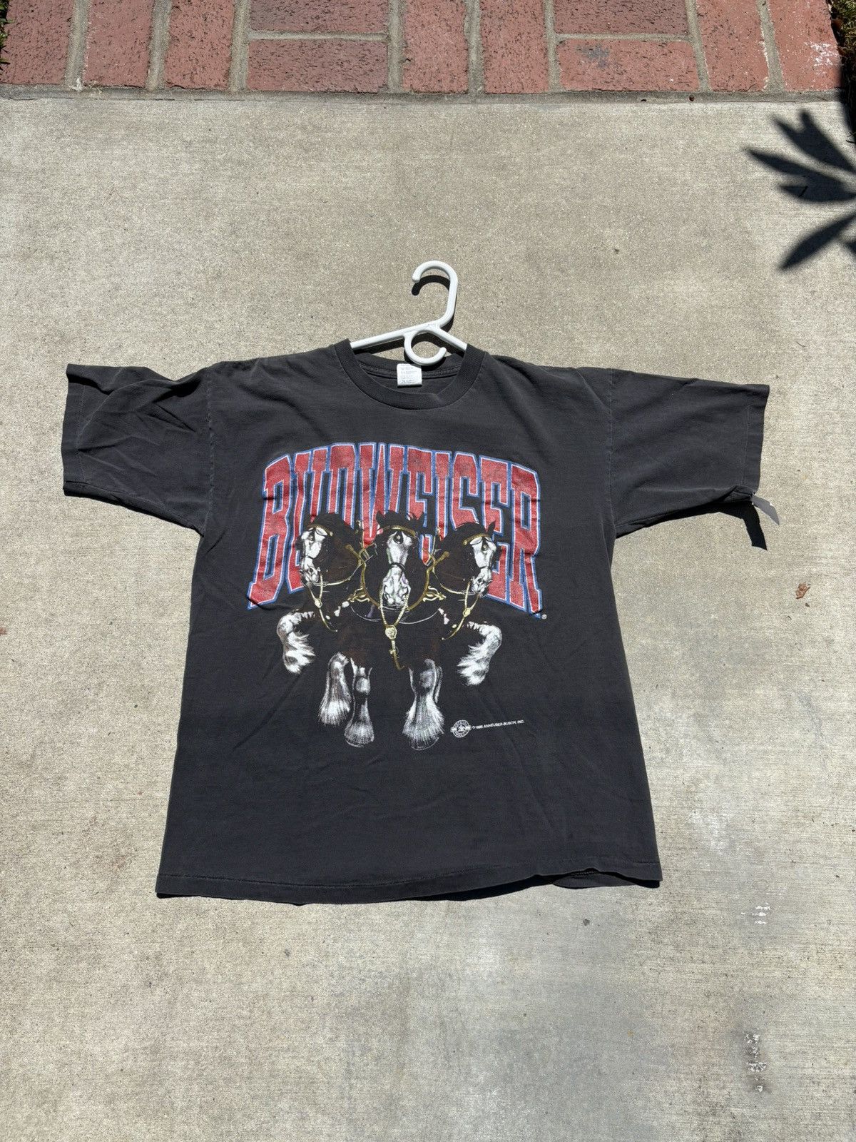 Vintage Vintage 90s Budweiser Horse Shirt Size US L / EU 52-54 / 3 - 1 Thumbnail