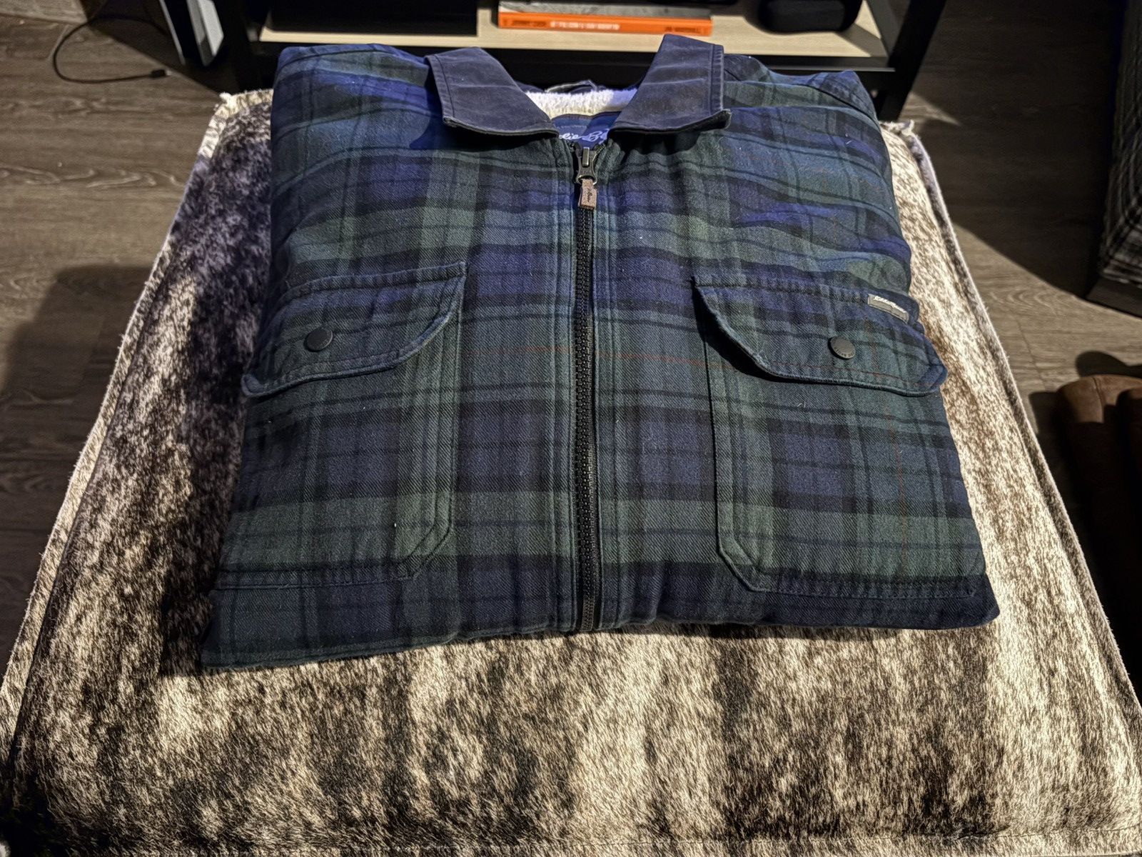Eddie Bauer Eddie Bauer Shearling-Lined Flannel Shirt Jacket 3XLT Size US XXL / EU 58 / 5 - 1 Thumbnail
