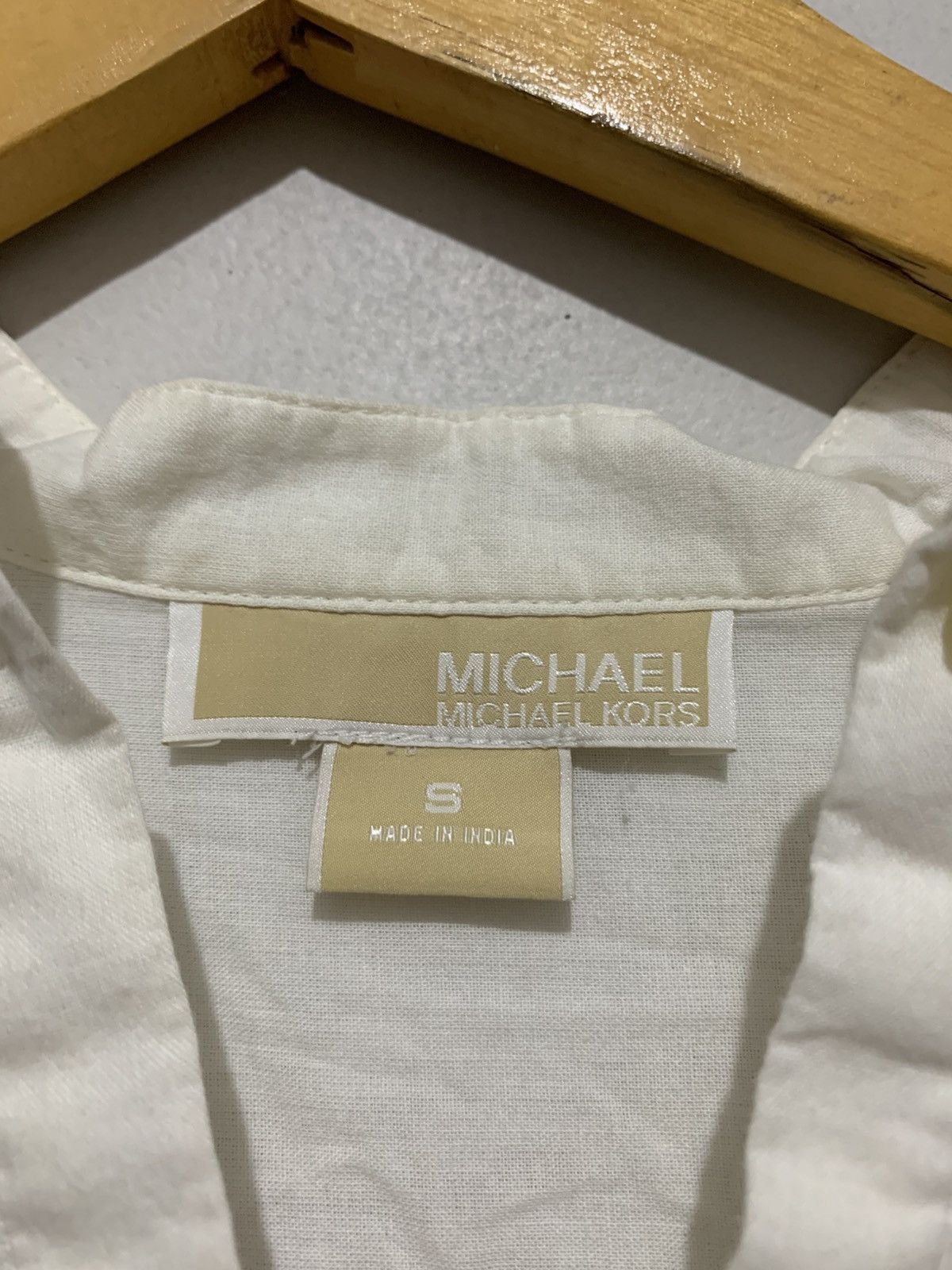 Michael Kors Michael Kors Dress Blouse White Made India Second Original M Size S / US 4 / IT 40 - 3 Thumbnail