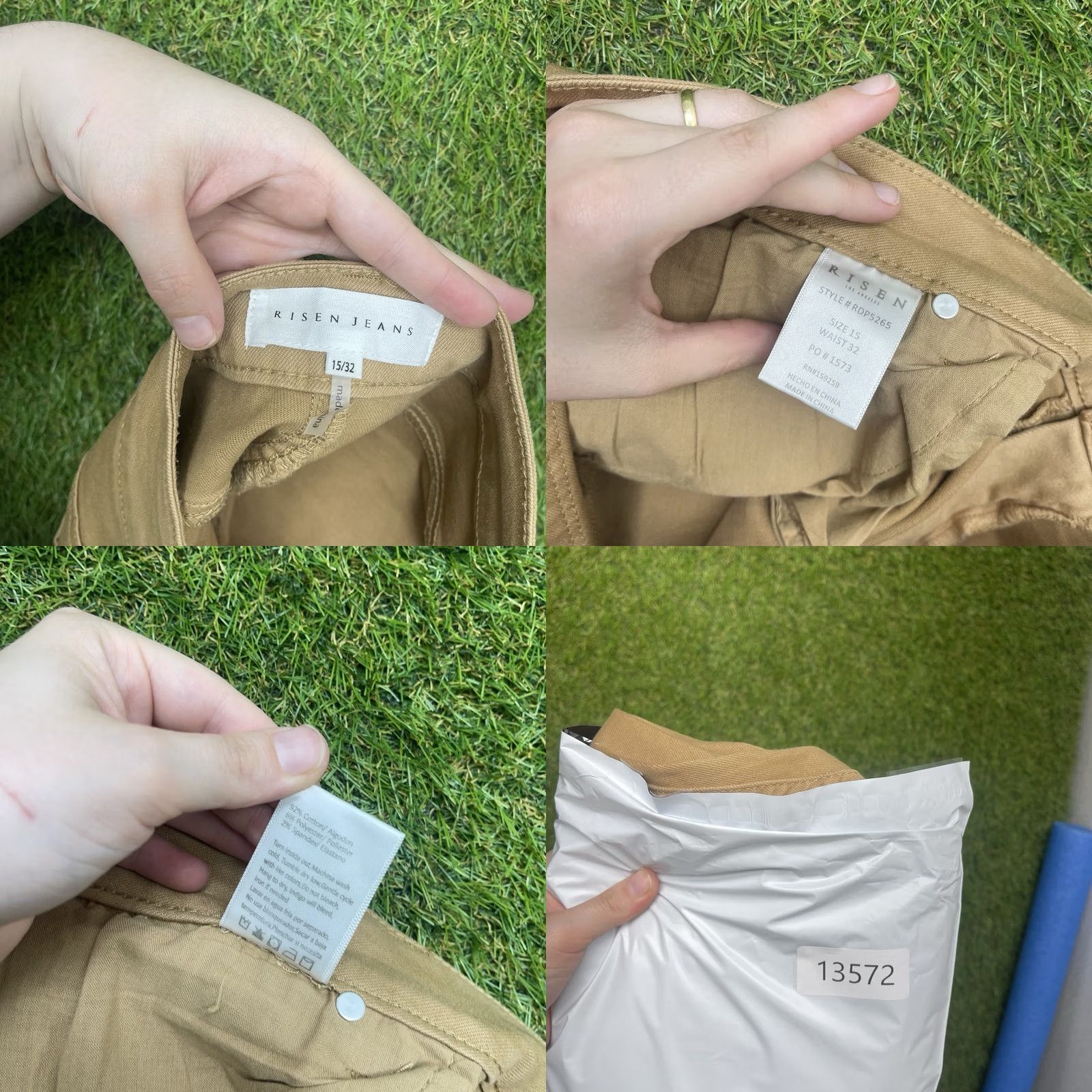 Vintage Risen Jeans Womens 15/32 High Rise Stretch Baggy Wide Leg Brown Distressed y2k Jeans Size 36" / US 14 / IT 50 - 8 Thumbnail