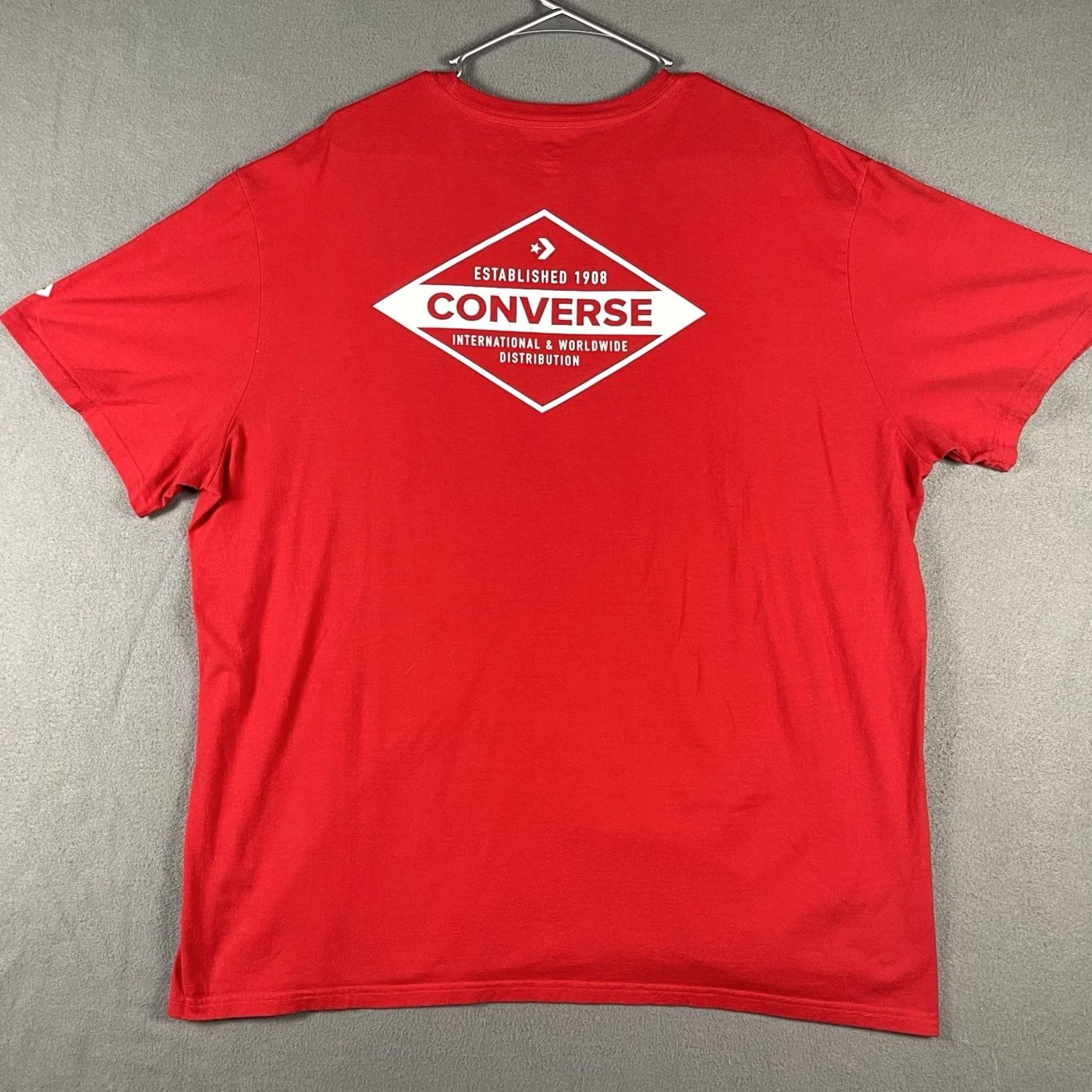 Converse Converse Shirt 2XL Red Short Sleeve All Star Logo Vintage? No. Size US XXL / EU 58 / 5 - 3 Thumbnail