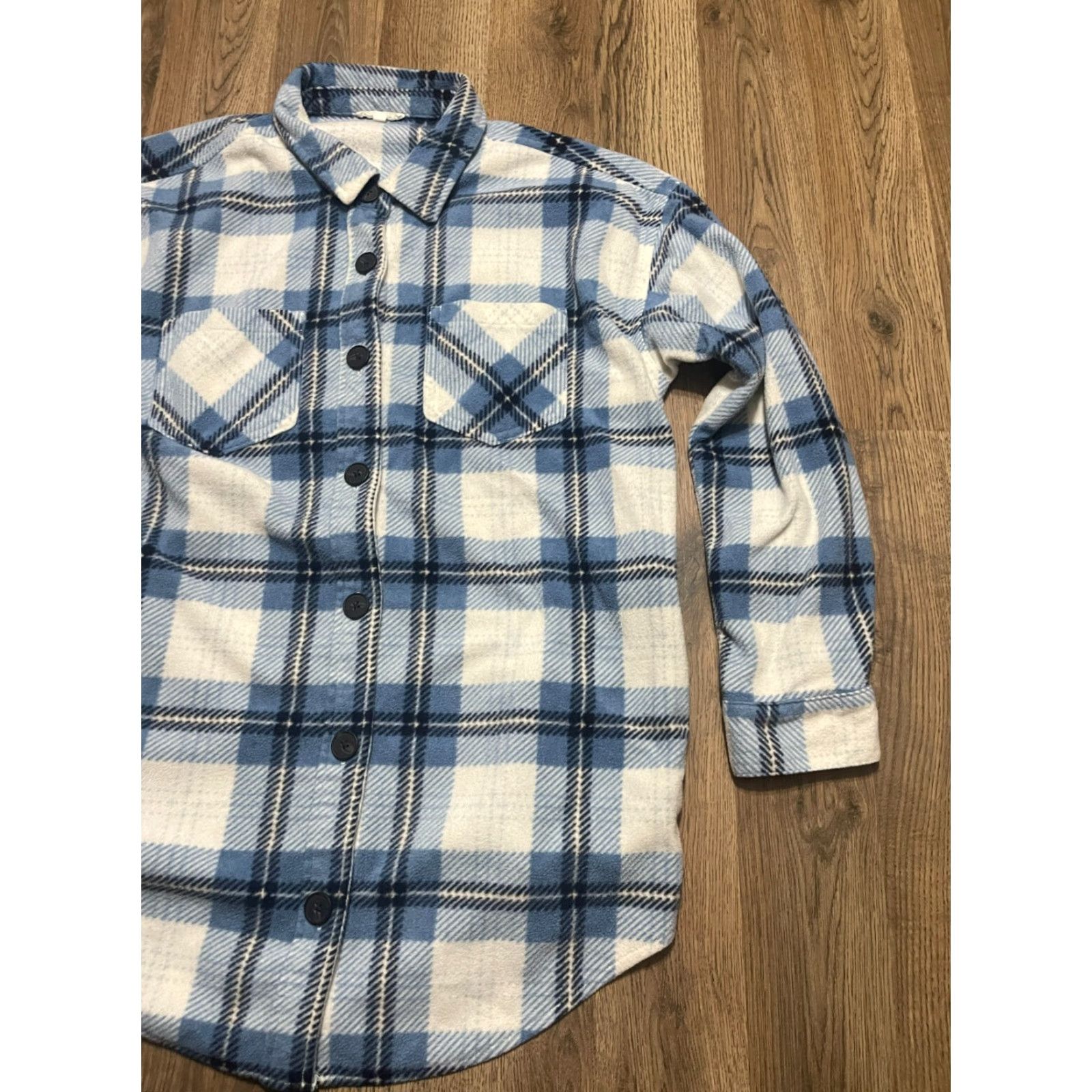 Vintage Maurices Shirt Women’s Small Blue White Plaid Button Up Long Sleeve Vintage No (adjusted) Size S / US 4 / IT 40 - 4 Thumbnail