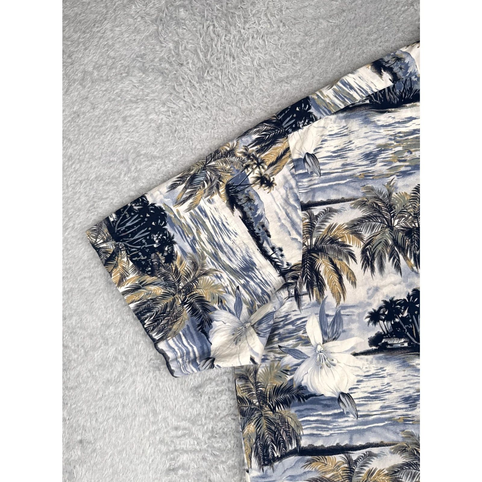 Vintage Natural Issue Shirt Mens 2XL Blue Short Sleeve Hawaiian Button Up Beach Casual Size US XXL / EU 58 / 5 - 3 Thumbnail