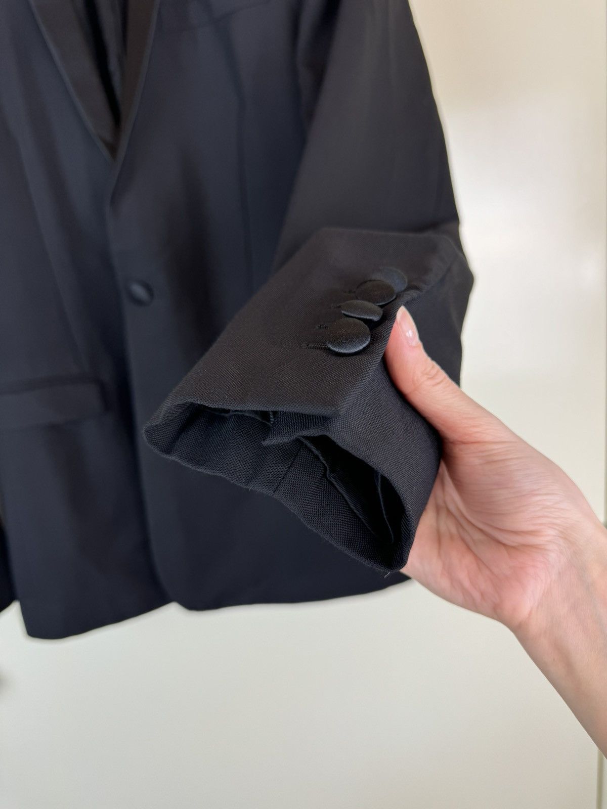 Dior Dior unisex black wool blazer tuxedo jacket one button IT46 Size 46R - 7 Thumbnail