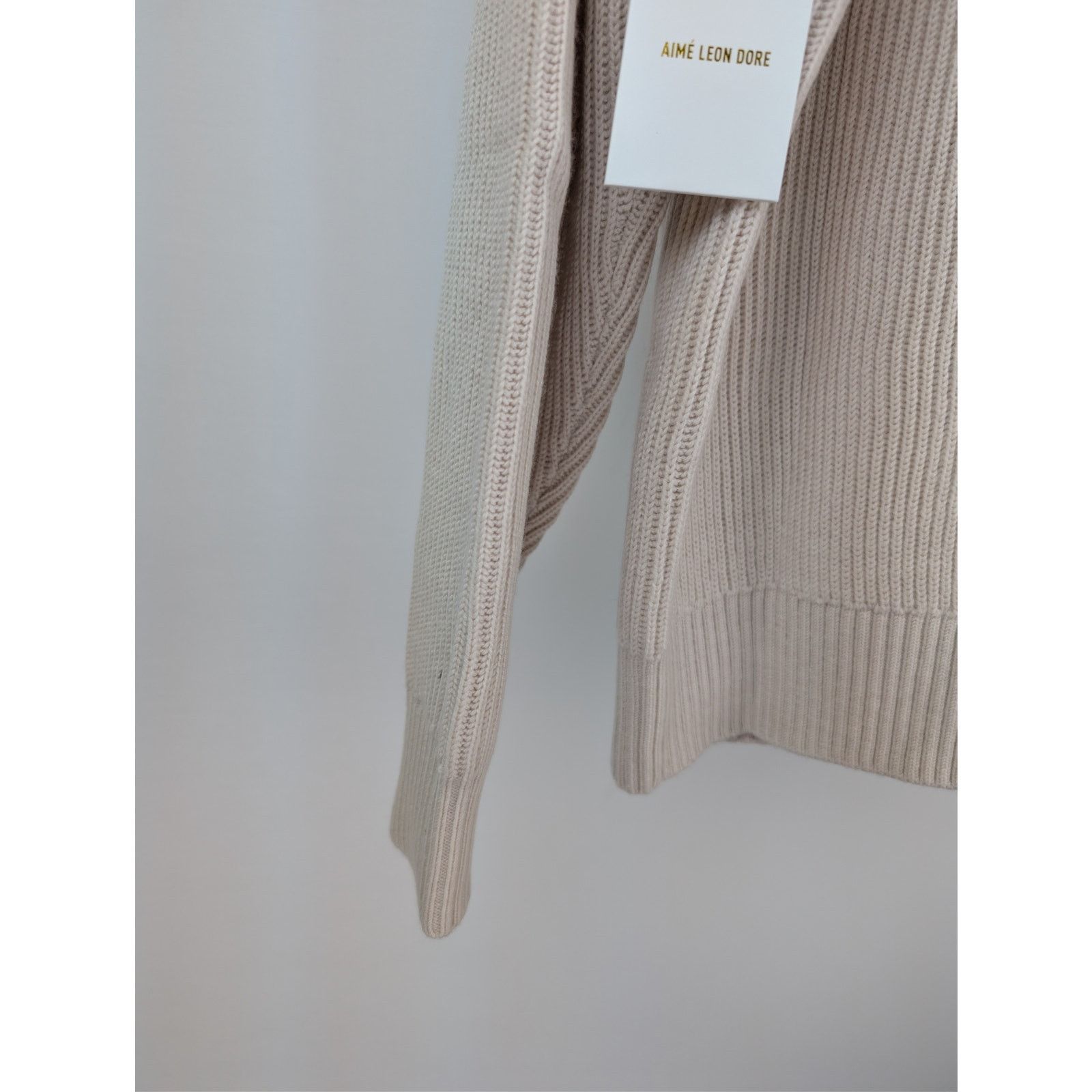 Aime Leon Dore o1rshd1 Shaker Stitch Cardigan Sweater in Oatmeal Size US L / EU 52-54 / 3 - 15 Thumbnail