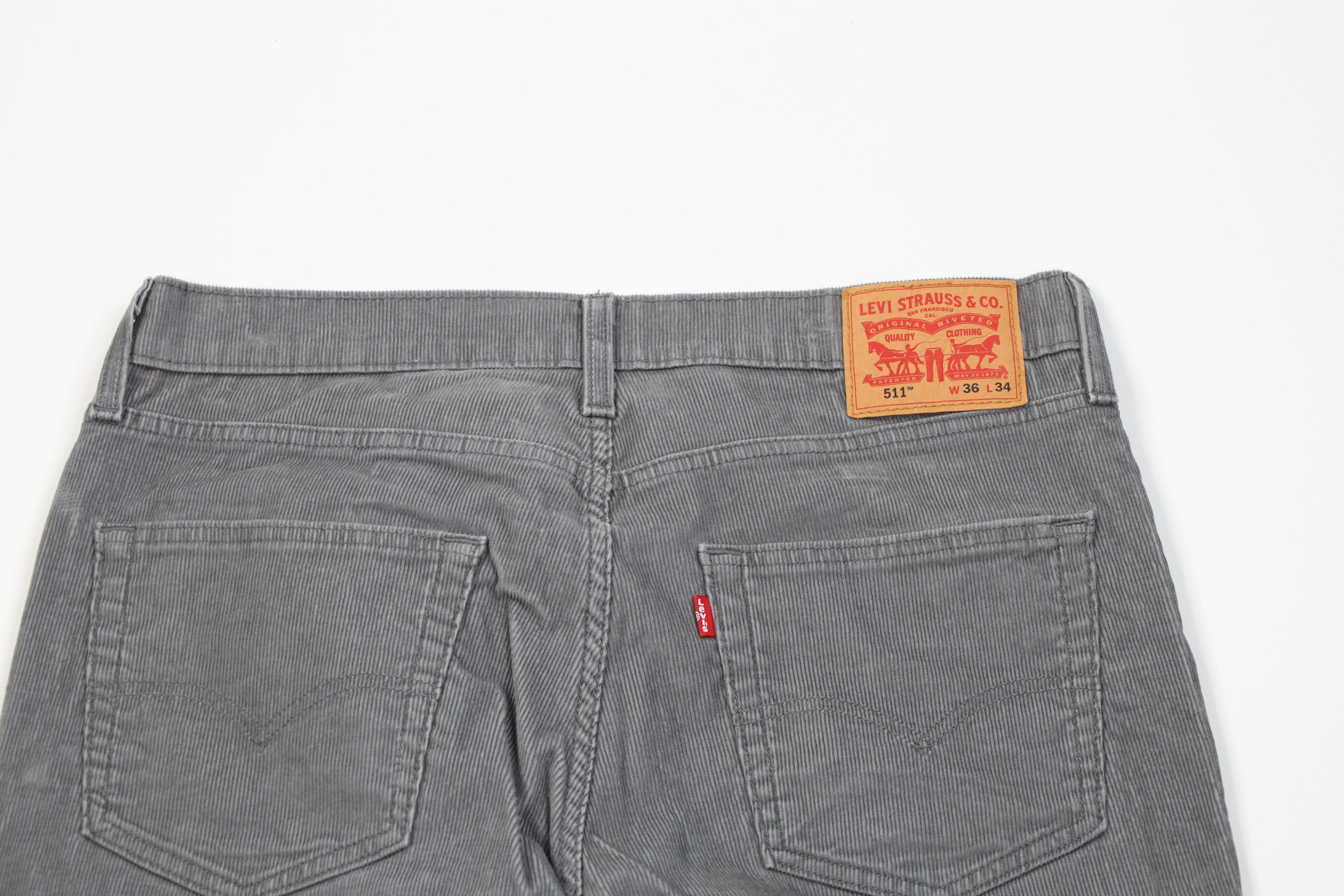 Levi's Vintage Y2K Levis 511 Slim Fit Corduroy Chino Pants Gray Size US 36 / EU 52 - 11 Thumbnail