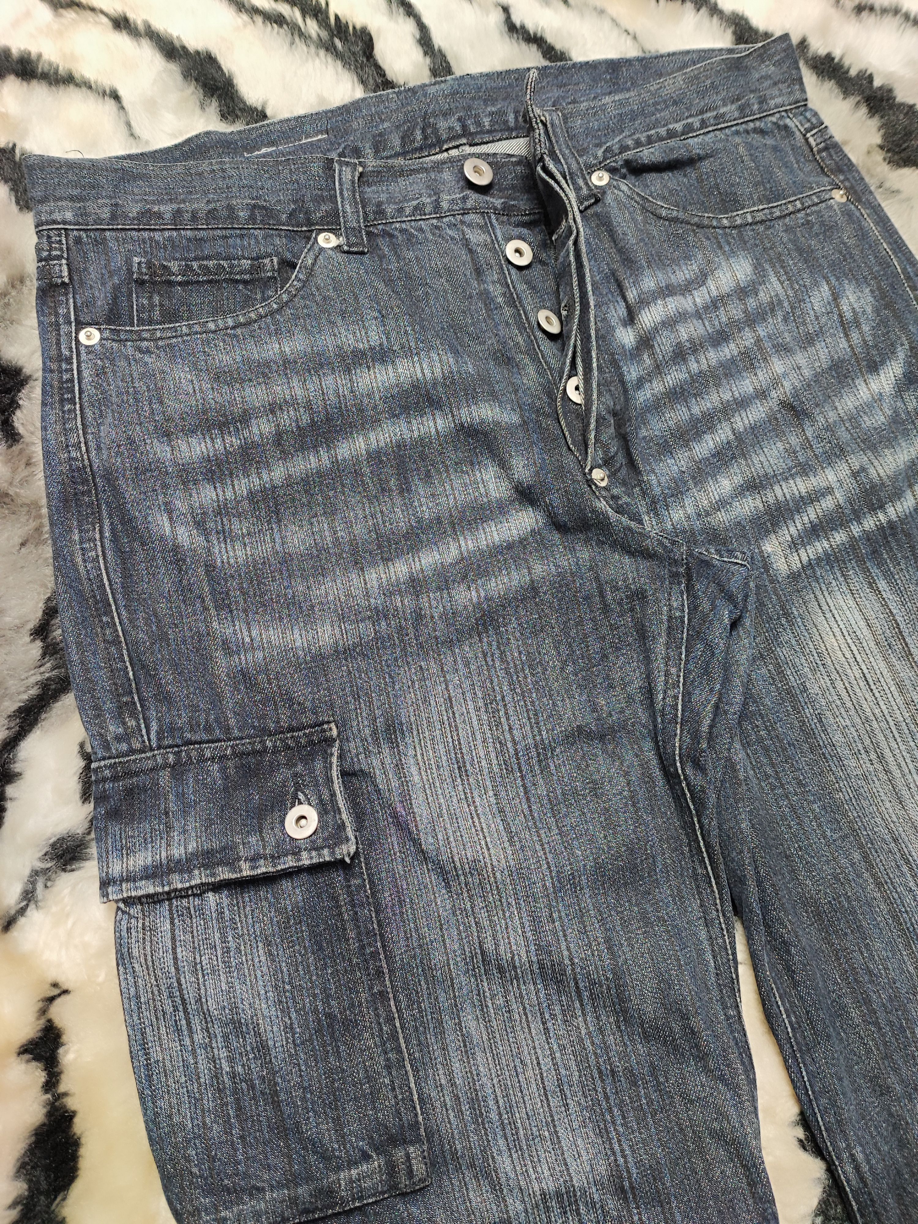 Number (N)ine Distress Baggy Denim Cargo Jeans Pant Japan Size US 32 / EU 48 - 6 Thumbnail