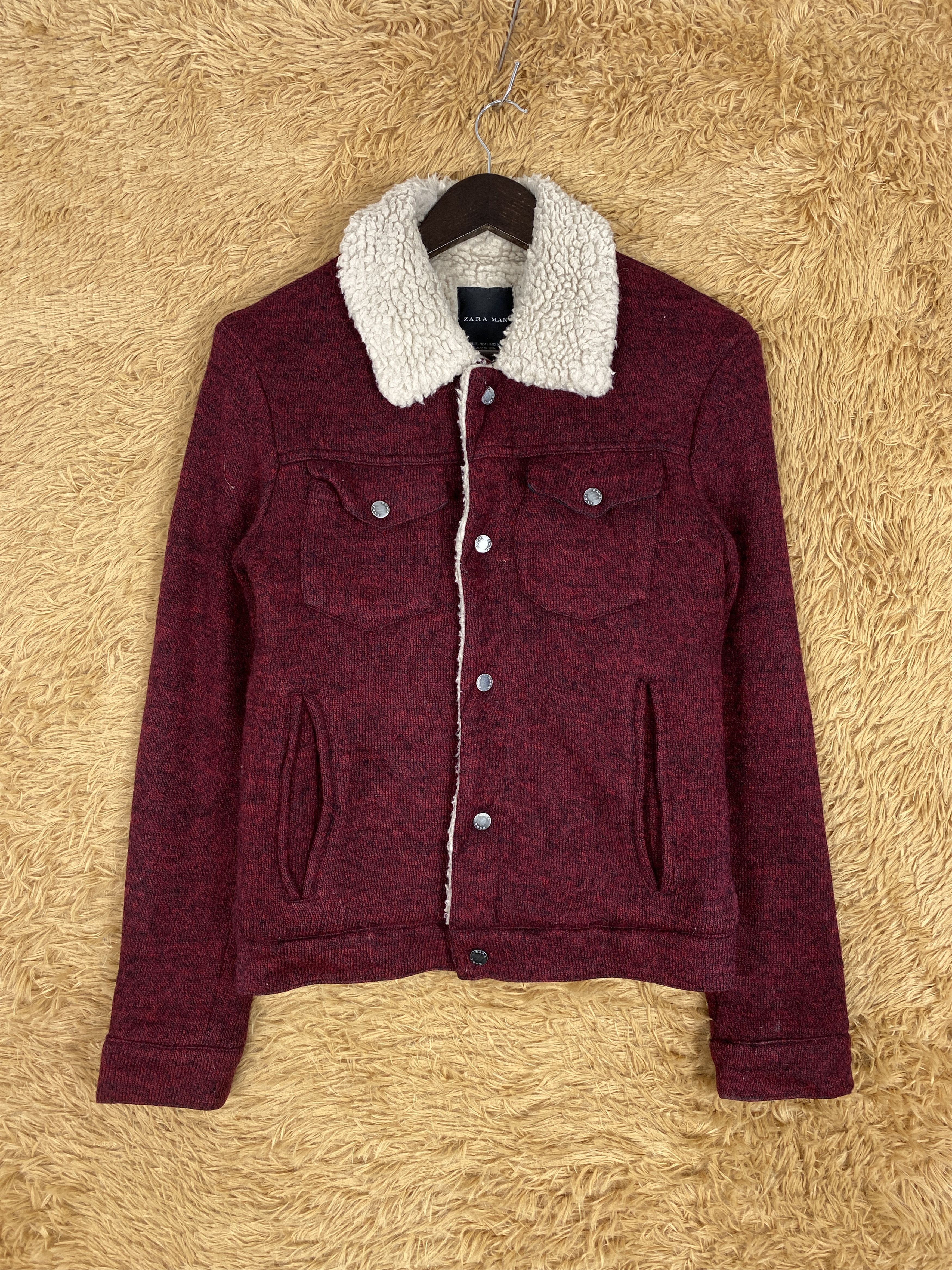 Zara Vintage Zara Man Wool Sherpa Lining Jacket PJ2448 Size US S / EU 44-46 / 1 - 1 Thumbnail