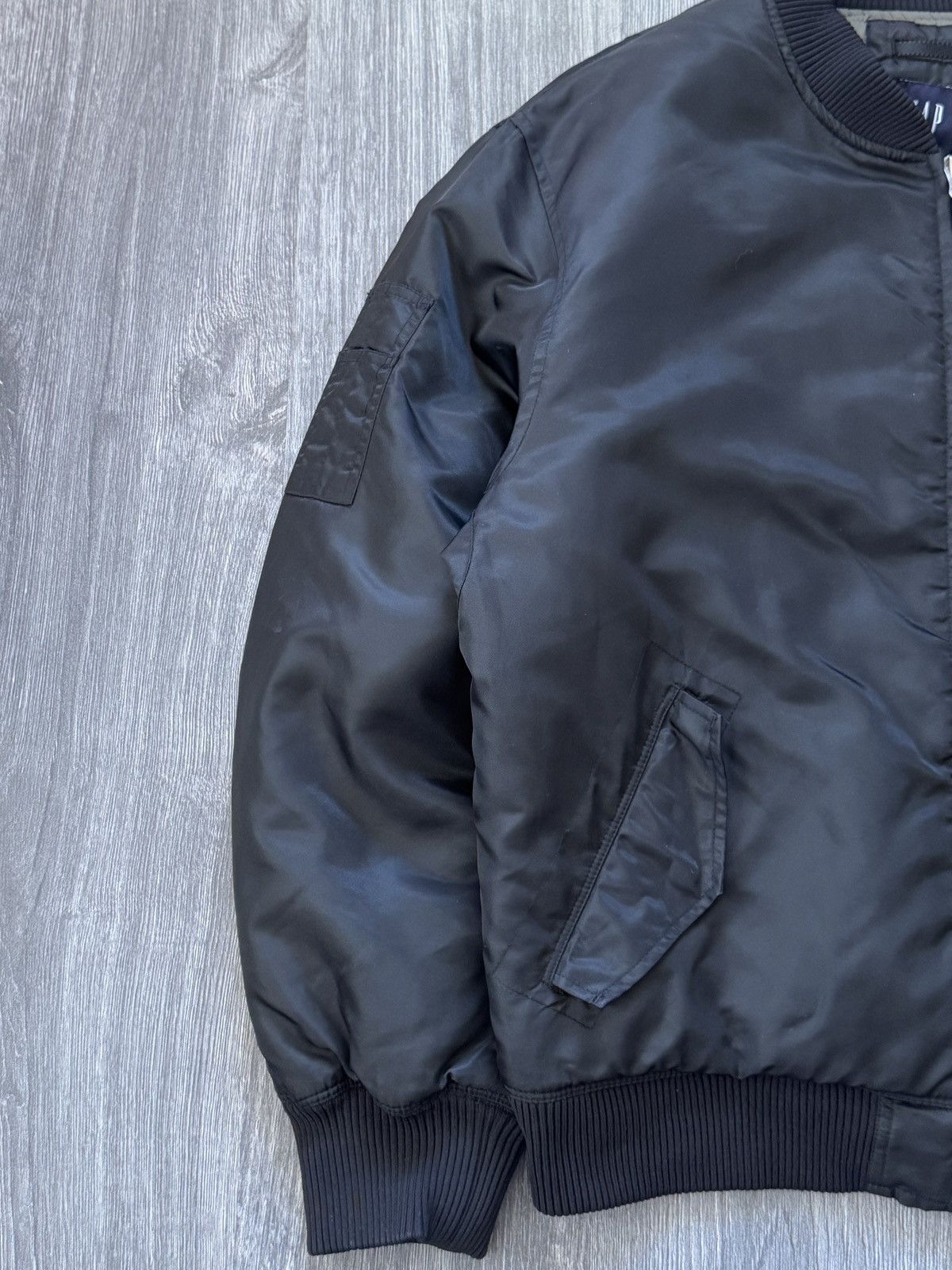 Gap Vintage Gap Ma-1 Black Bomber Jacket Size US L / EU 52-54 / 3 - 4 Thumbnail