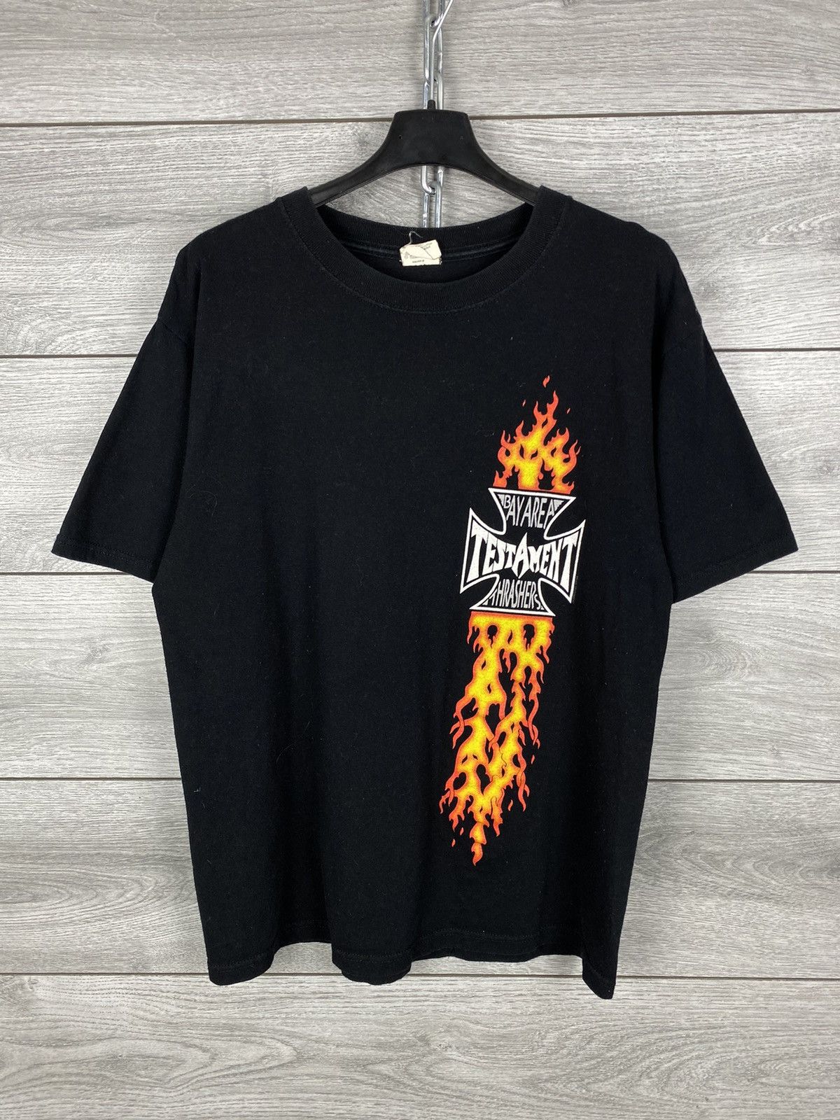 Band Tees Vintage Testament “Bay Area Thrashers” Flame Tee Size US M / EU 48-50 / 2 - 2 Thumbnail