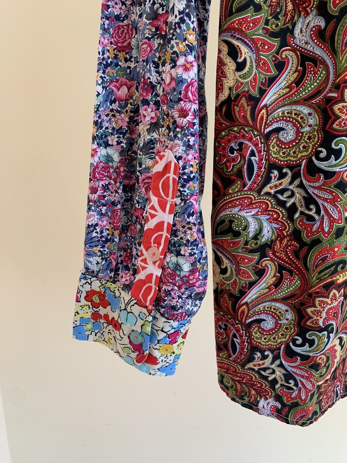 Japanese Brand Foul Fashion Ugly Patchwork Crazy Print Button Up L/S Shirt Size US L / EU 52-54 / 3 - 9 Thumbnail