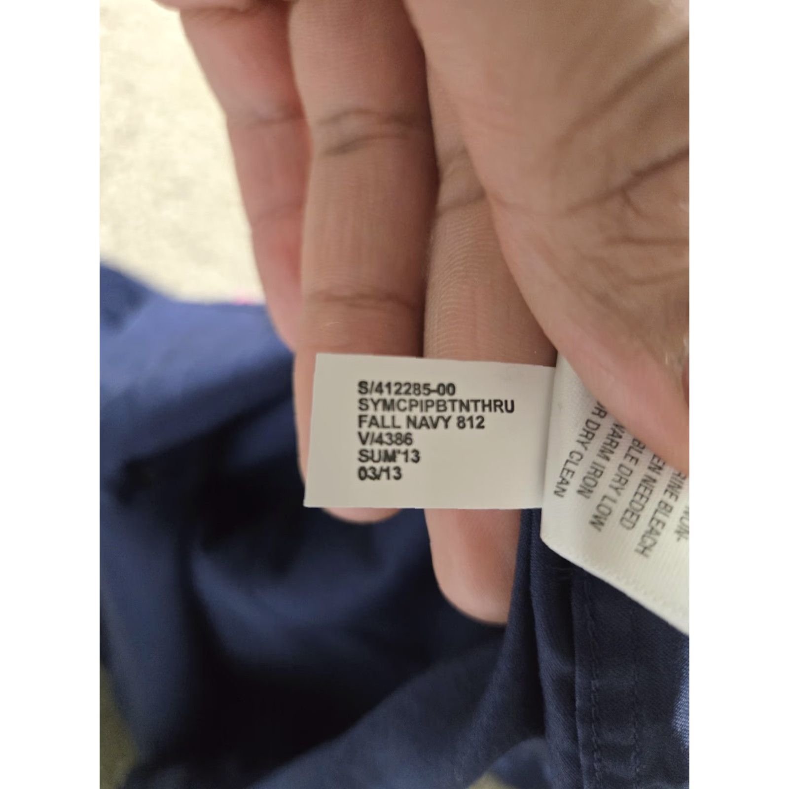 Banana Republic Banana Republic Shirt Womens 12 Navy Lilly Collection Piped Button Front Stretch Knit Cotton Spandex Casual Solid Long Sleeve Womens Bag? Size XL / US 12-14 / IT 48-50 - 6 Thumbnail