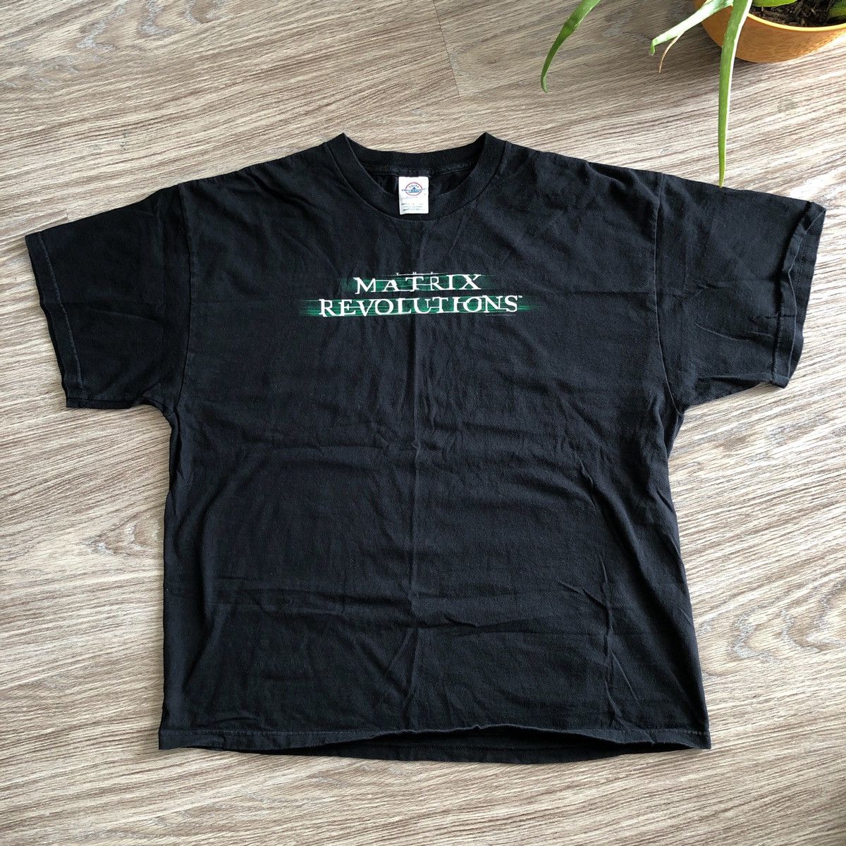 THE MATRIX Reloaded Revolutions store Vintage 2003 Movie Crew Shirt Sz XL