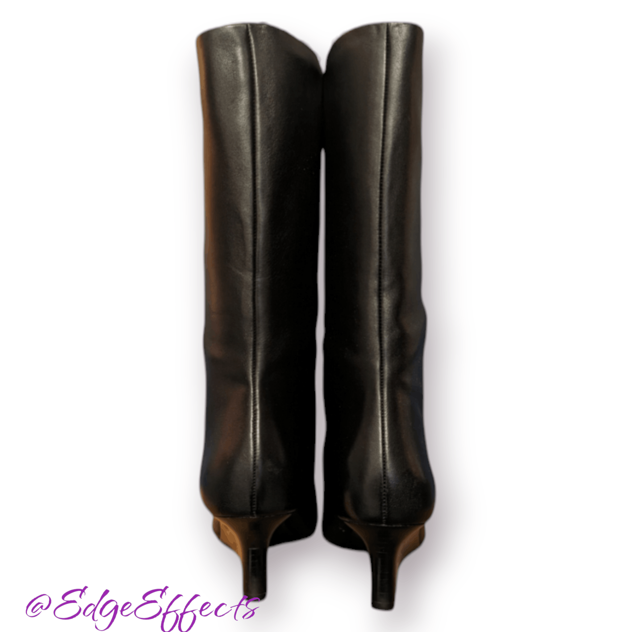 Vince Vince Beverly Square Toe Wedge Mid Calf Boot Size 7.5 Black Size US 7.5 / IT 37.5 - 7 Thumbnail