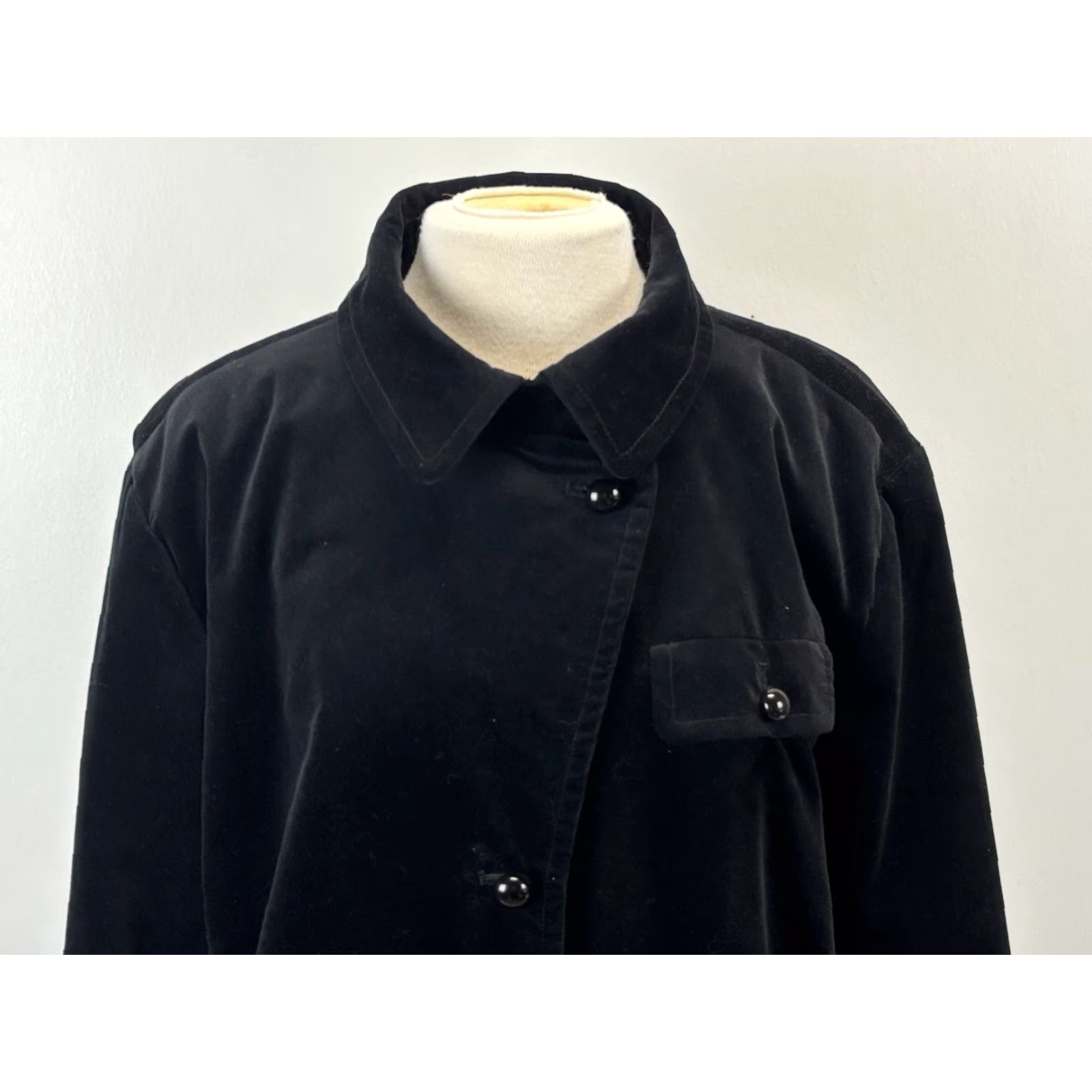 Talbots VINTAGE Talbots Velvet Jacket Women’s Plus Size 22W Black Casual Business Party 80s Womens Size 3XL / US 20-22 - 6 Thumbnail