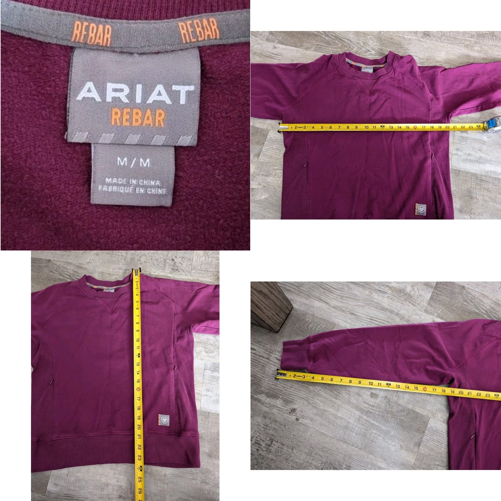 Ariat Ariat Rebar Workman Washed Fleece Sweatshirt Women’s Size M Crewneck Pullover Sweatshirt Zip Size M / US 6-8 / IT 42-44 - 8 Thumbnail