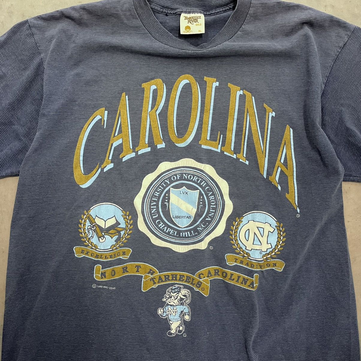 NCAA × Vintage RARE Carolina Tar Heels Vintage Striped 1990's Cotton Shirt Size US L / EU 52-54 / 3 - 4 Thumbnail