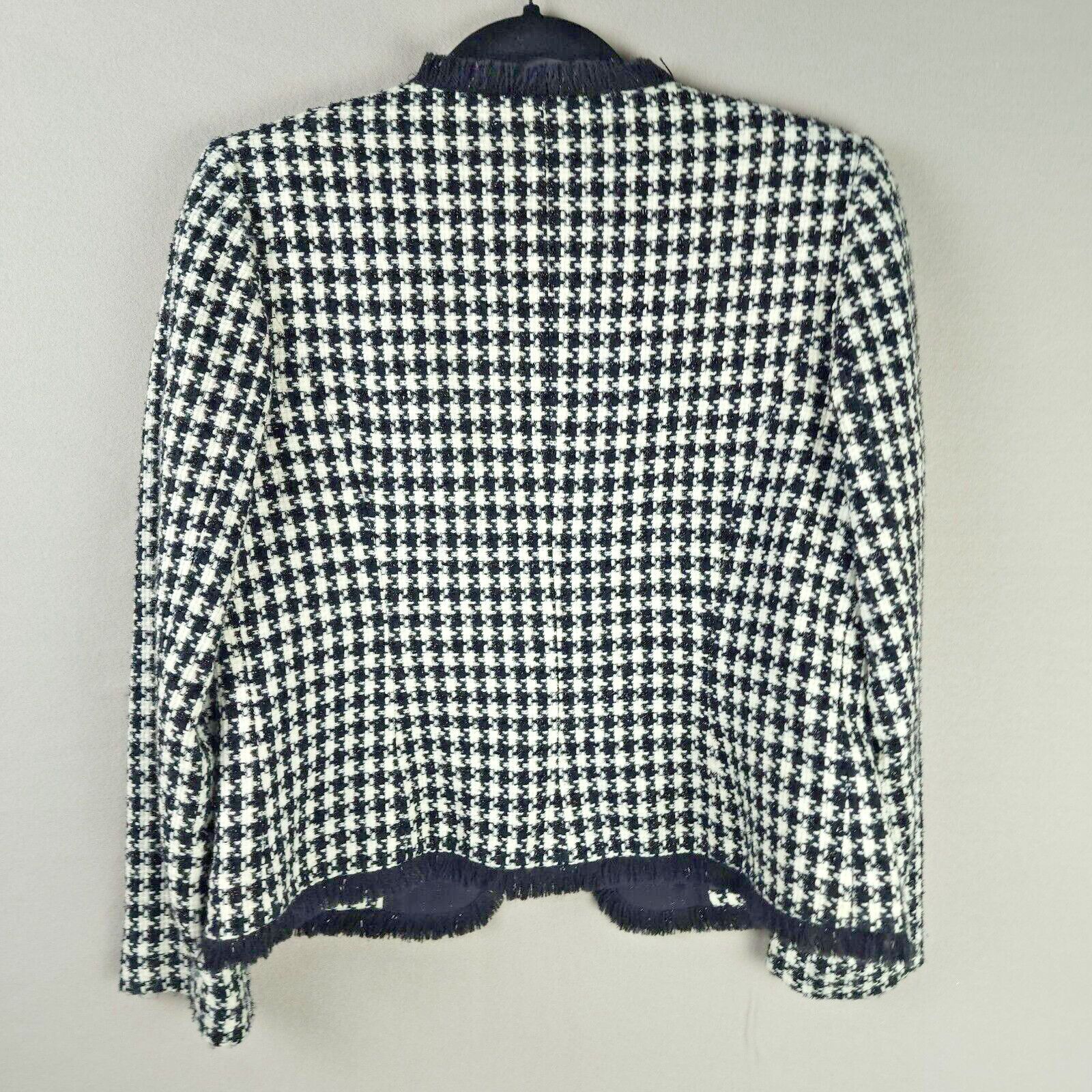 Vintage Shomi Petites Black & White Check Short Jacket- Size 8 Size M / US 6-8 / IT 42-44 - 2 Thumbnail