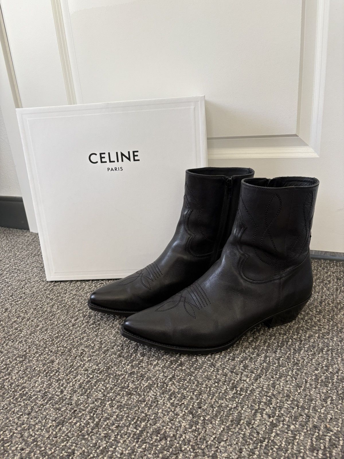 Celine Celine western zip boots Size US 12 / EU 45 - 1 Thumbnail
