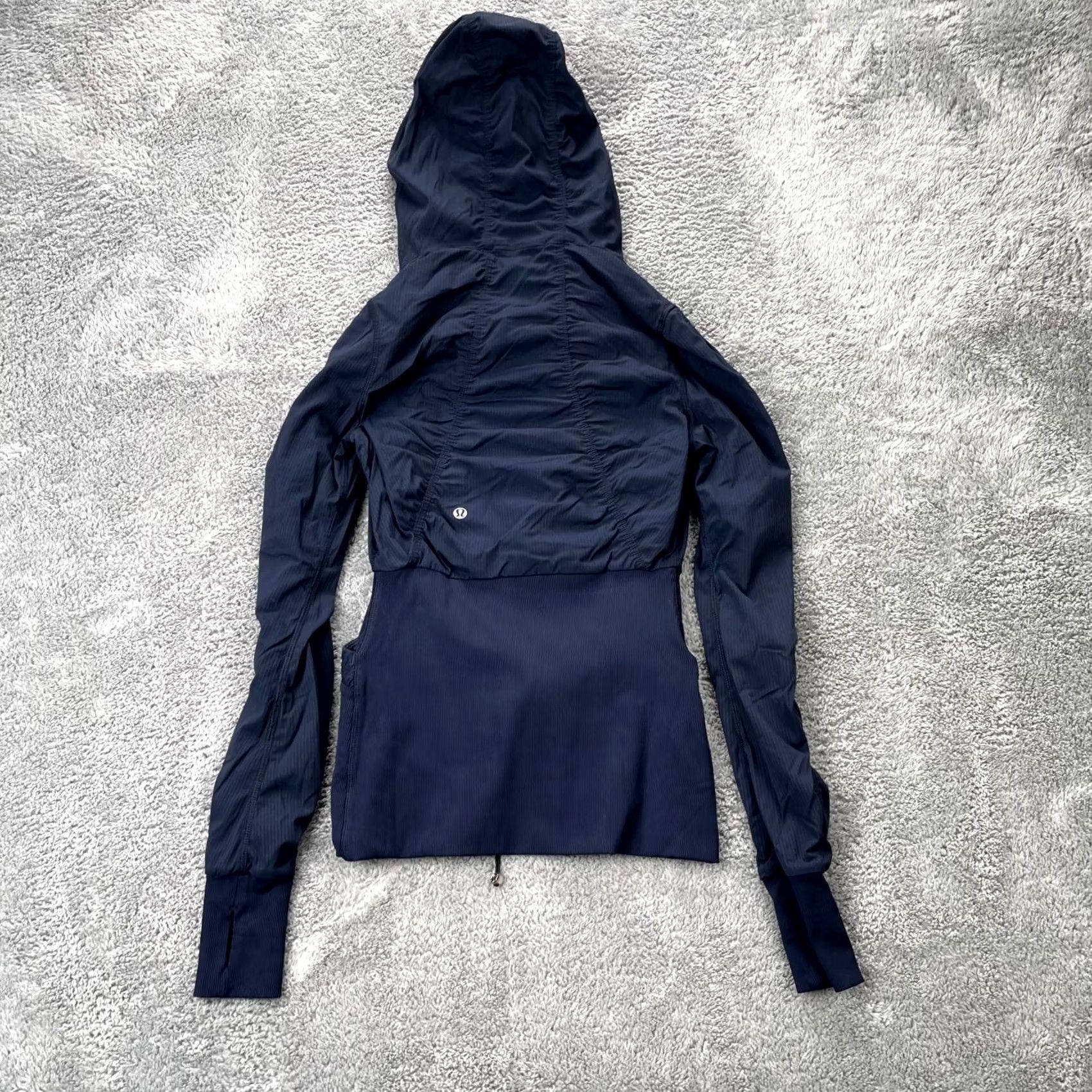 Lululemon Lululemon Hoodie Womens 2 Blue Striped Define Thumbhole Sleeve Full Zip Yoga Shirt Size XS / US 0-2 / IT 36-38 - 4 Thumbnail