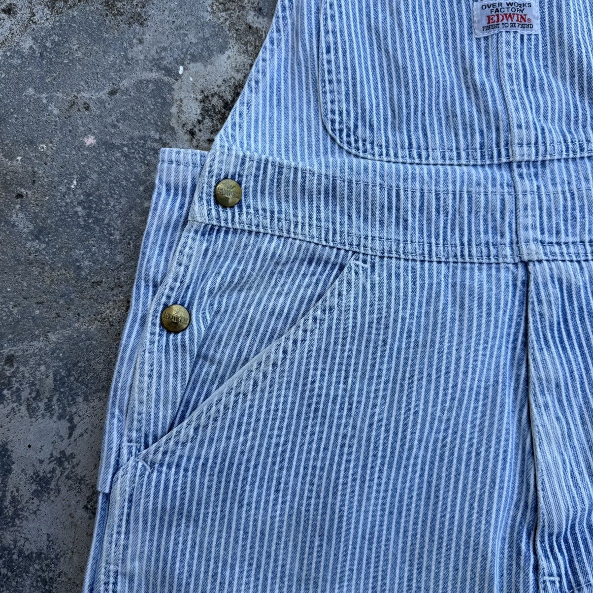 Edwin VINTAGE EDWIN HICKORY STRIPE SUSPENDER DENIM CARGO PANTS Size US 32 / EU 48 - 6 Thumbnail