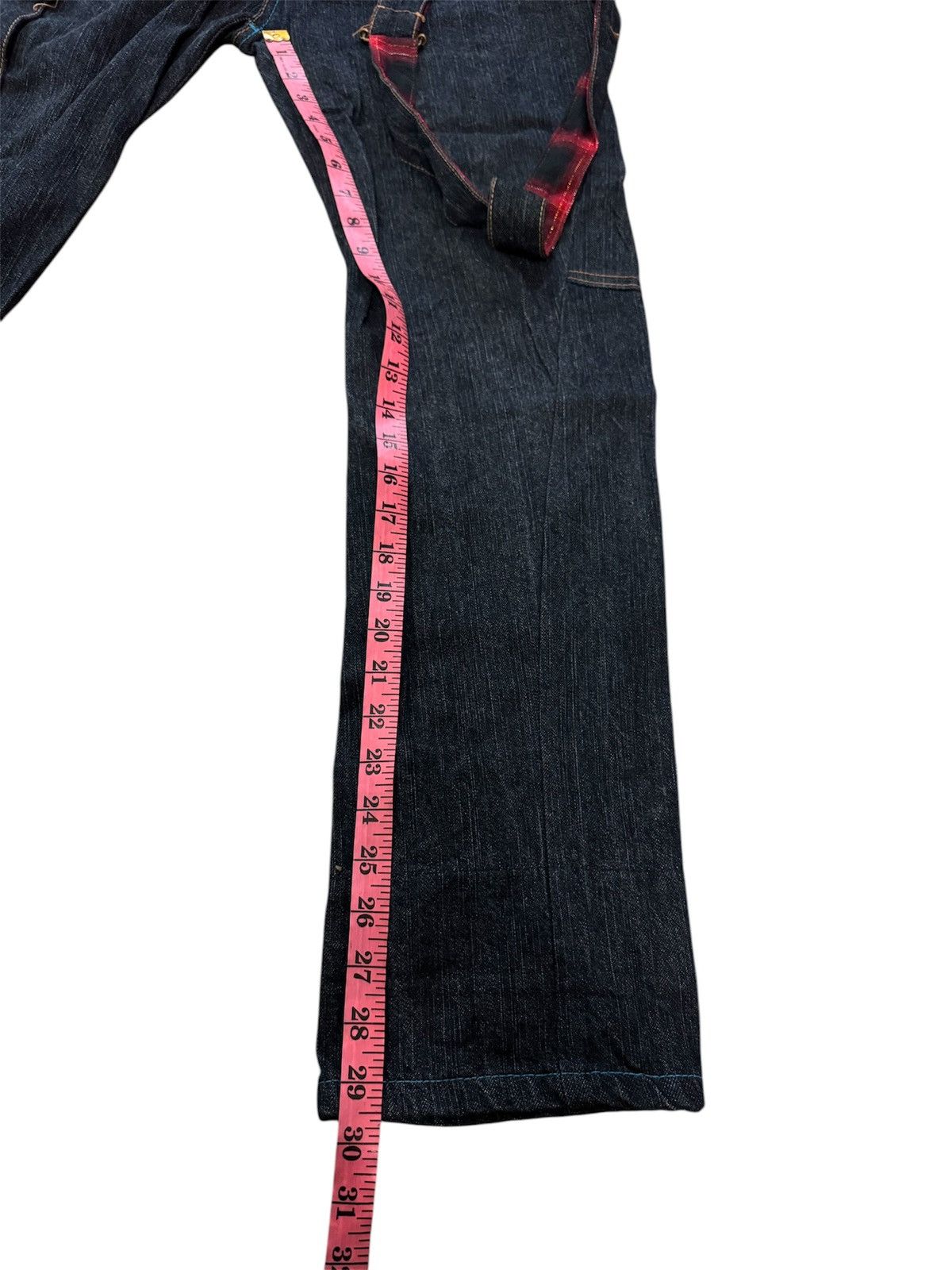 Japanese Brand JAPANESE DESIGN DOUBLE WAIST CURVED PUNK STYLE DENIM JEANS Size US 29 - 23 Thumbnail