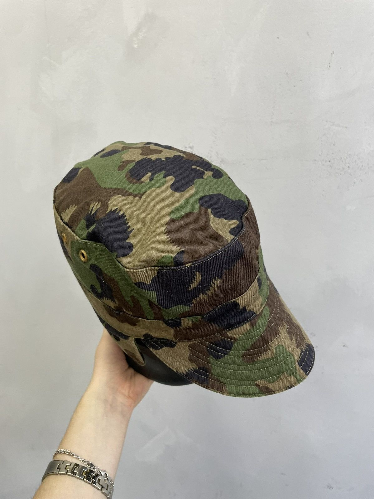 Japanese Brand Military camo cap army style vintage rare y2k Size ONE SIZE - 6 Thumbnail