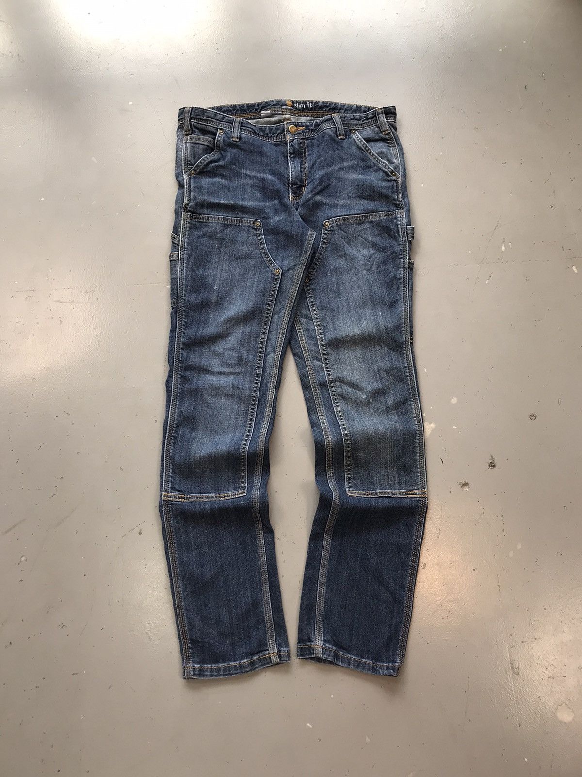 Carhartt × Vintage Vintage Carhartt light weight double knee denim Size US 34 / EU 50 - 1 Thumbnail