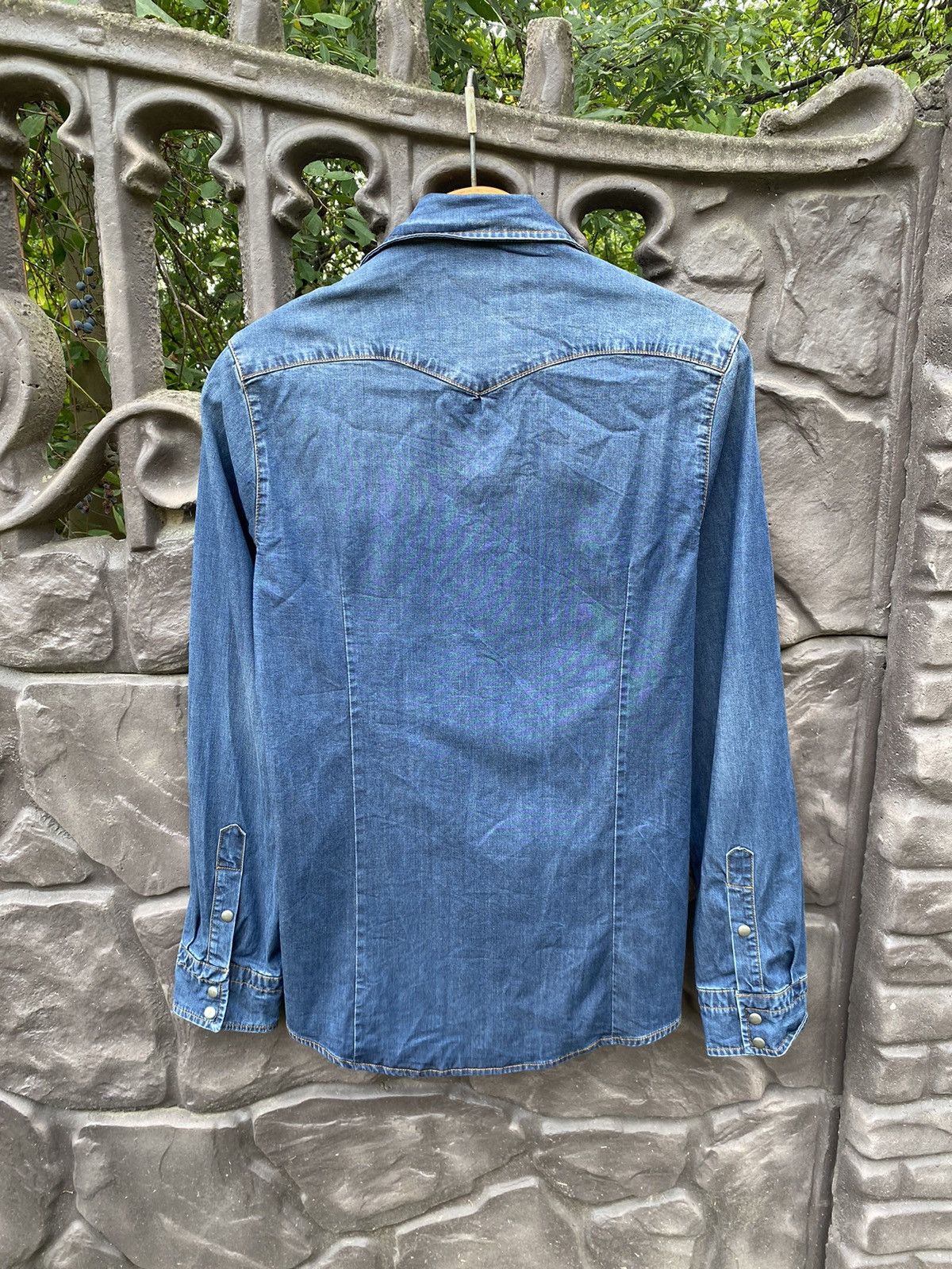 Dsquared2 × Vintage DSquared2 Distressed Denim Shirt Size US S / EU 44-46 / 1 - 8 Thumbnail