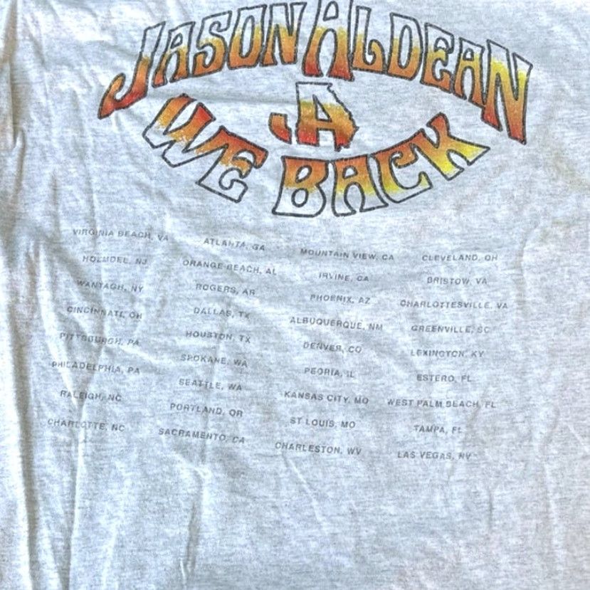 Vintage VINTAGE Jason Aldean We Back Concert Tour Shirt Unisex L Heather Gray Country Size US L / EU 52-54 / 3 - 6 Thumbnail