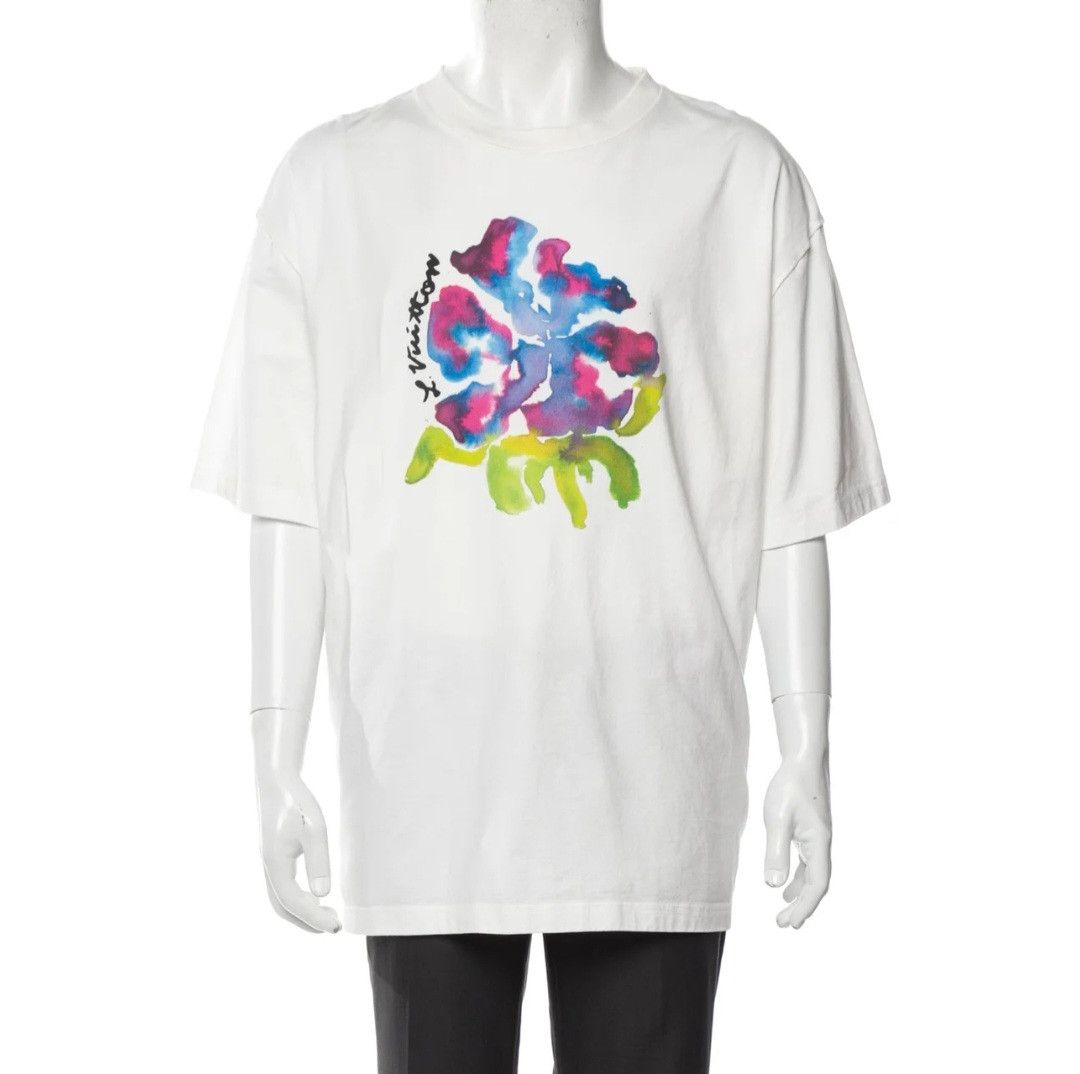LOUIS VUITTON Men's LOUIS Print Pattern T-shirt Size M